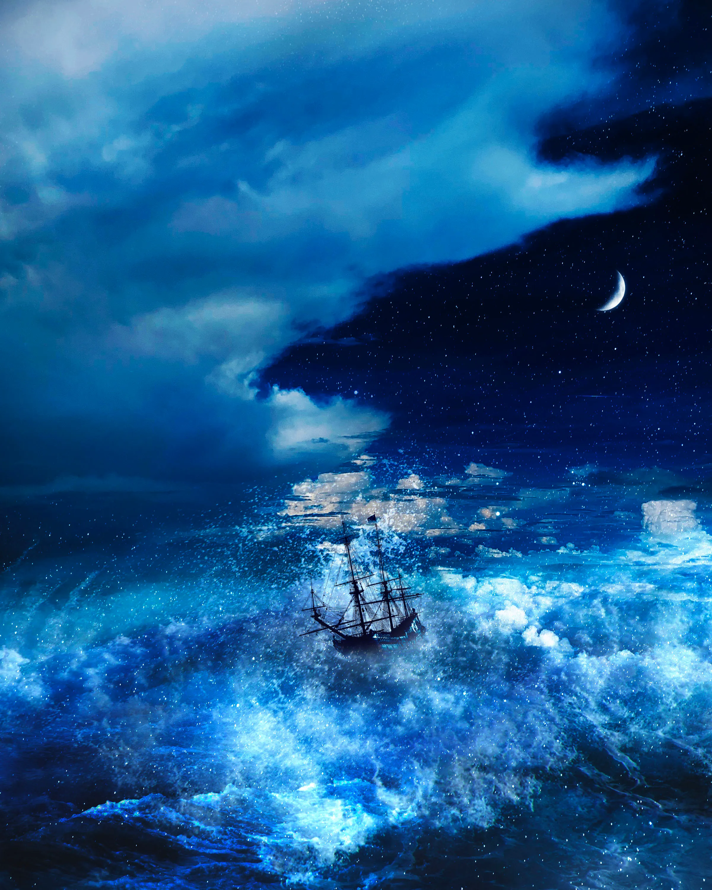 sailing the cloudy sea under the stars.

Created in Photoshop | 2021
2400x3000 | 1/1