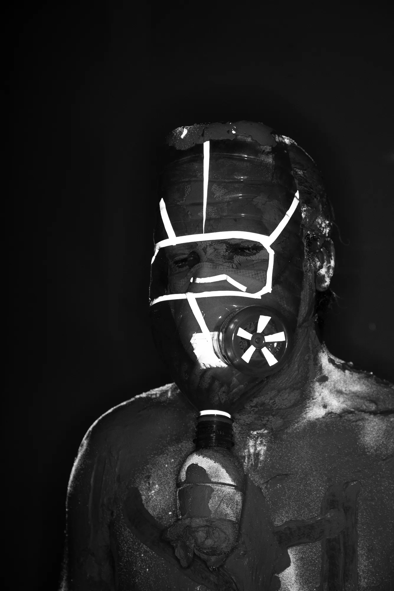 In conjunction with the launch of my NFT series Constructions (American Type and Hedonic Reversal) on OpenSea, I am offering a limited collection of 10 photographic NFTs from my series Masks. These self-portraits made in my studio recreate profiles of protesters in Santiago, Chile wearing makeshift gas masks constructed from discarded soda cans and bleach bottles. Inspired by Pablo Neruda’s epic Canto General, this series, like most of my work, straddles documentary and fiction—my own biography and that of other Latin American people. In these portraits, the protestors become more than defiant agitators. They are architects of a new universe. 