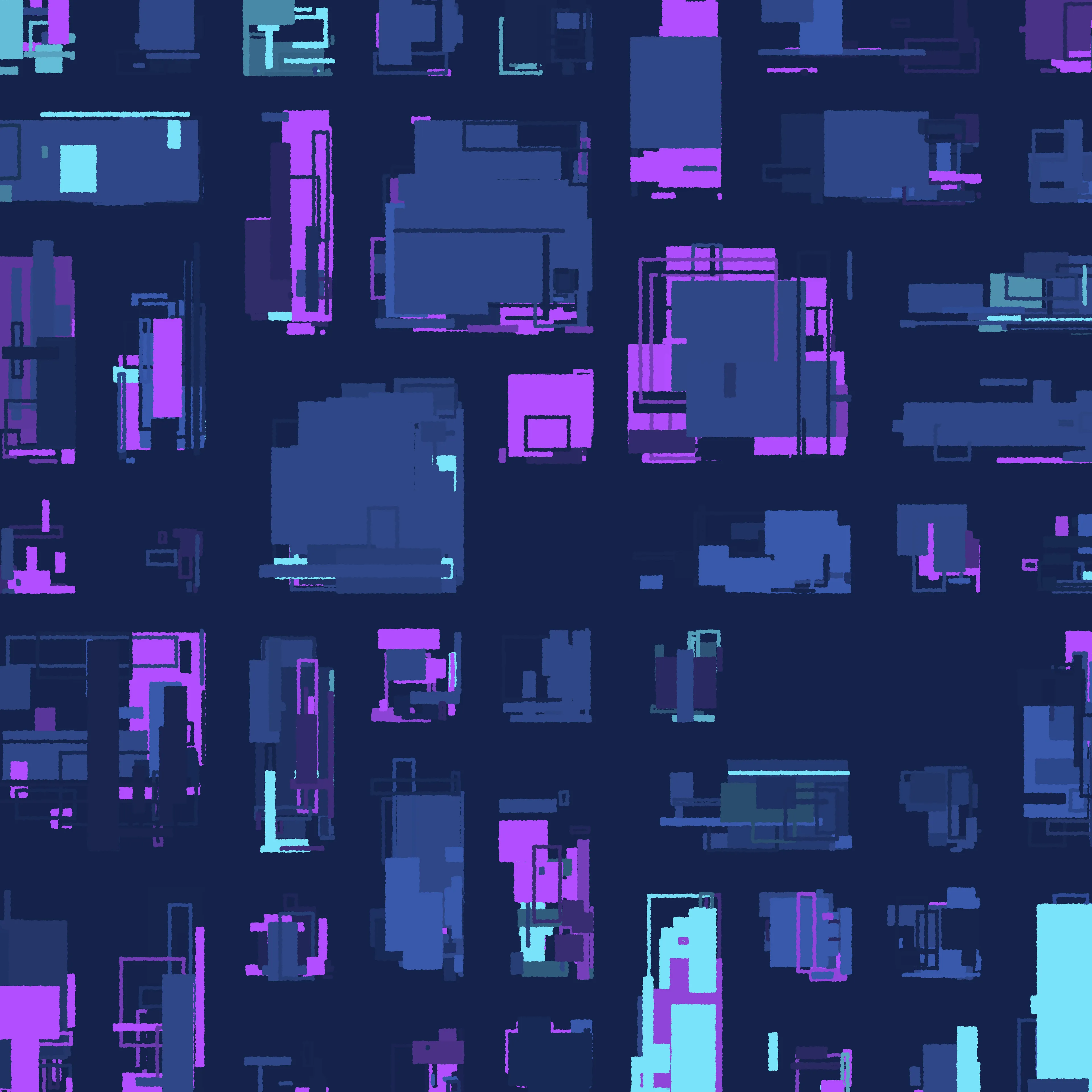 Order from chaos, life within stillness.
Palette: Cyber

9600 x 9600
