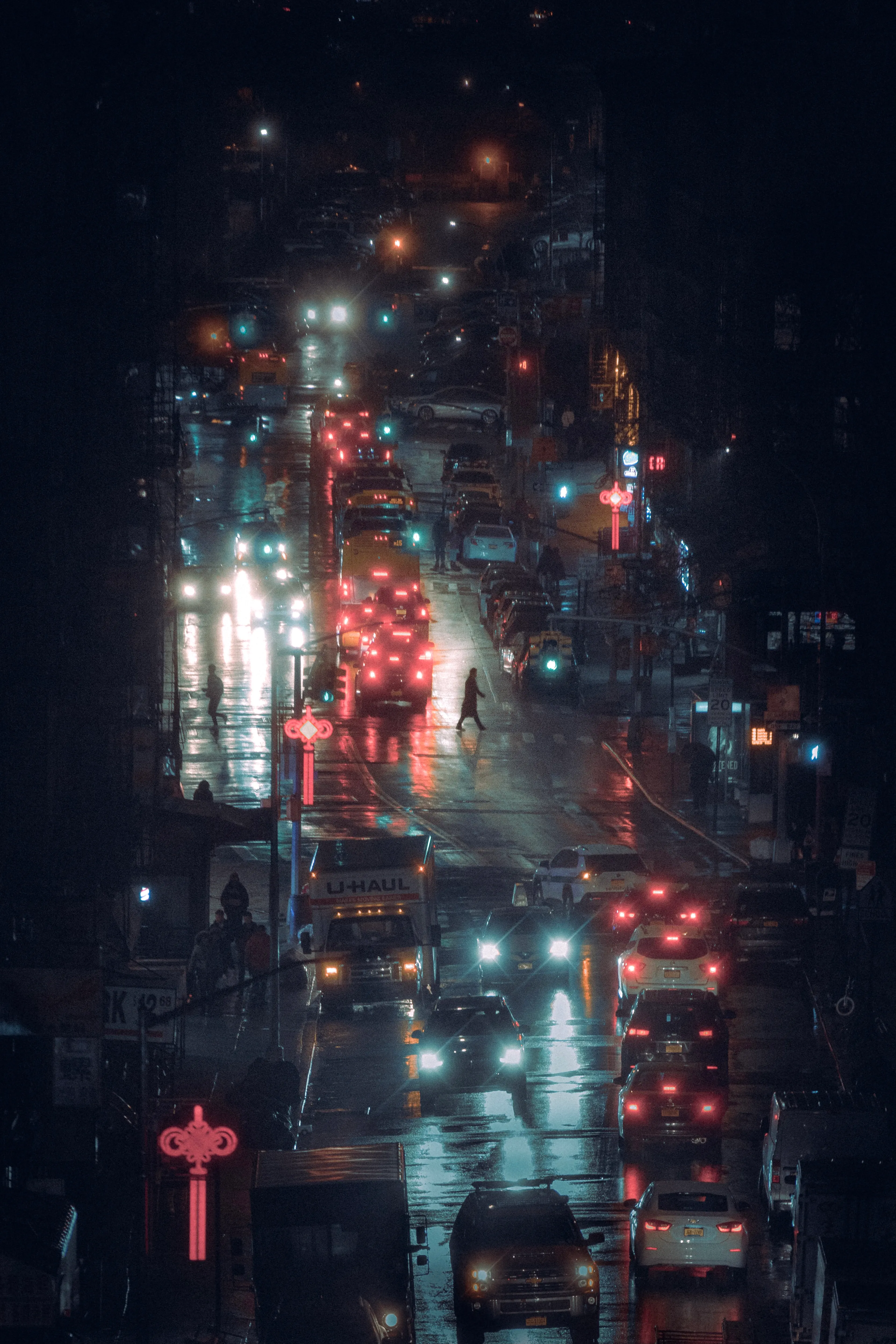 Amongst the chaos, the protagonist makes their way alone across this maze-like city tonight driven with purpose.

This photograph explores the balance of solitude and chaos in one of the most populated place in the world. Even with the unlimited amount of resources and millions of people scattered right at our fingertips, we still can’t help but feeling alone in our own personal journeys.

Edition 1/1 (Genesis)
Size 3334 x 5000
