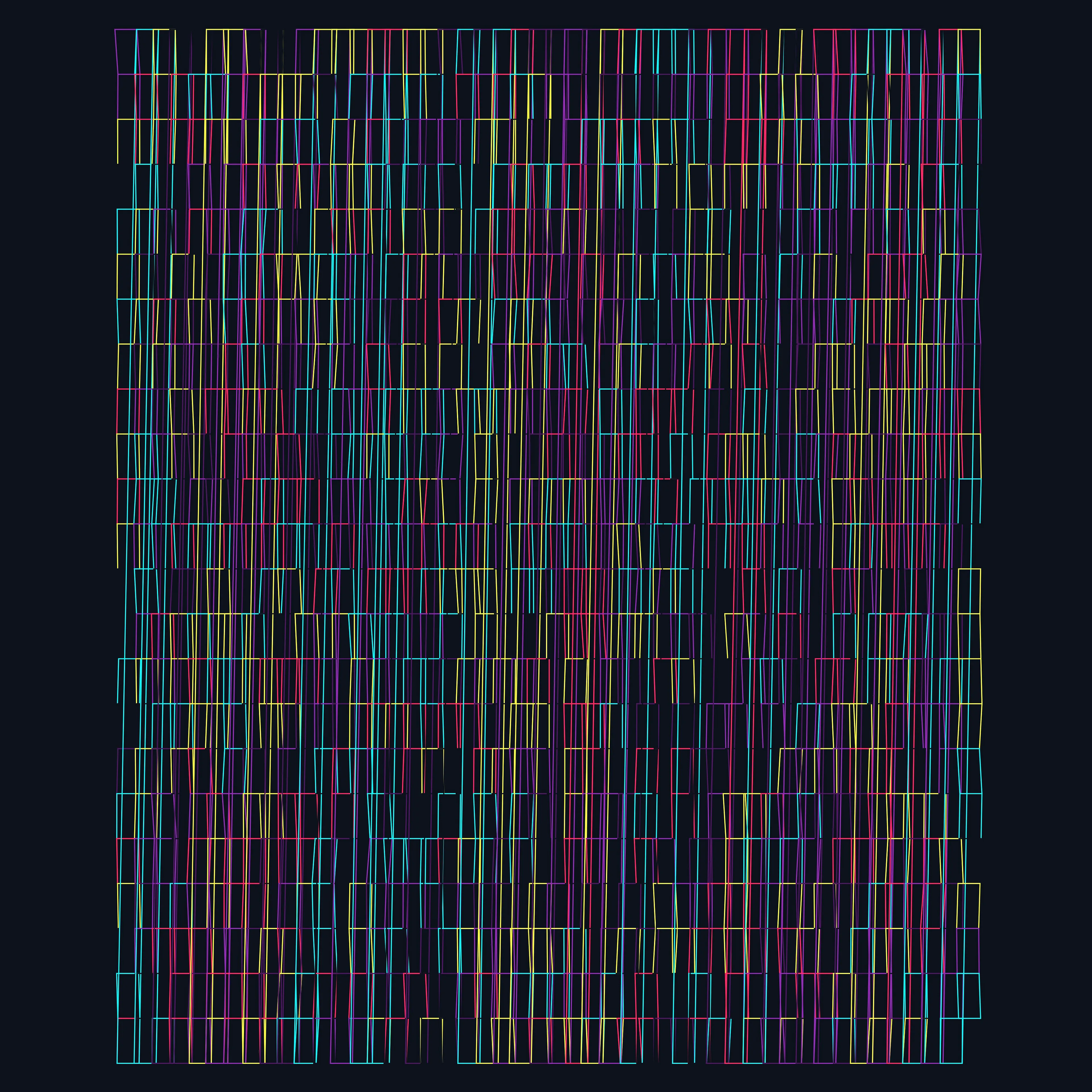 Algorithmically woven texture, alchemy color scheme.
4000 x 4000 px, 1 of 1
September 2021

