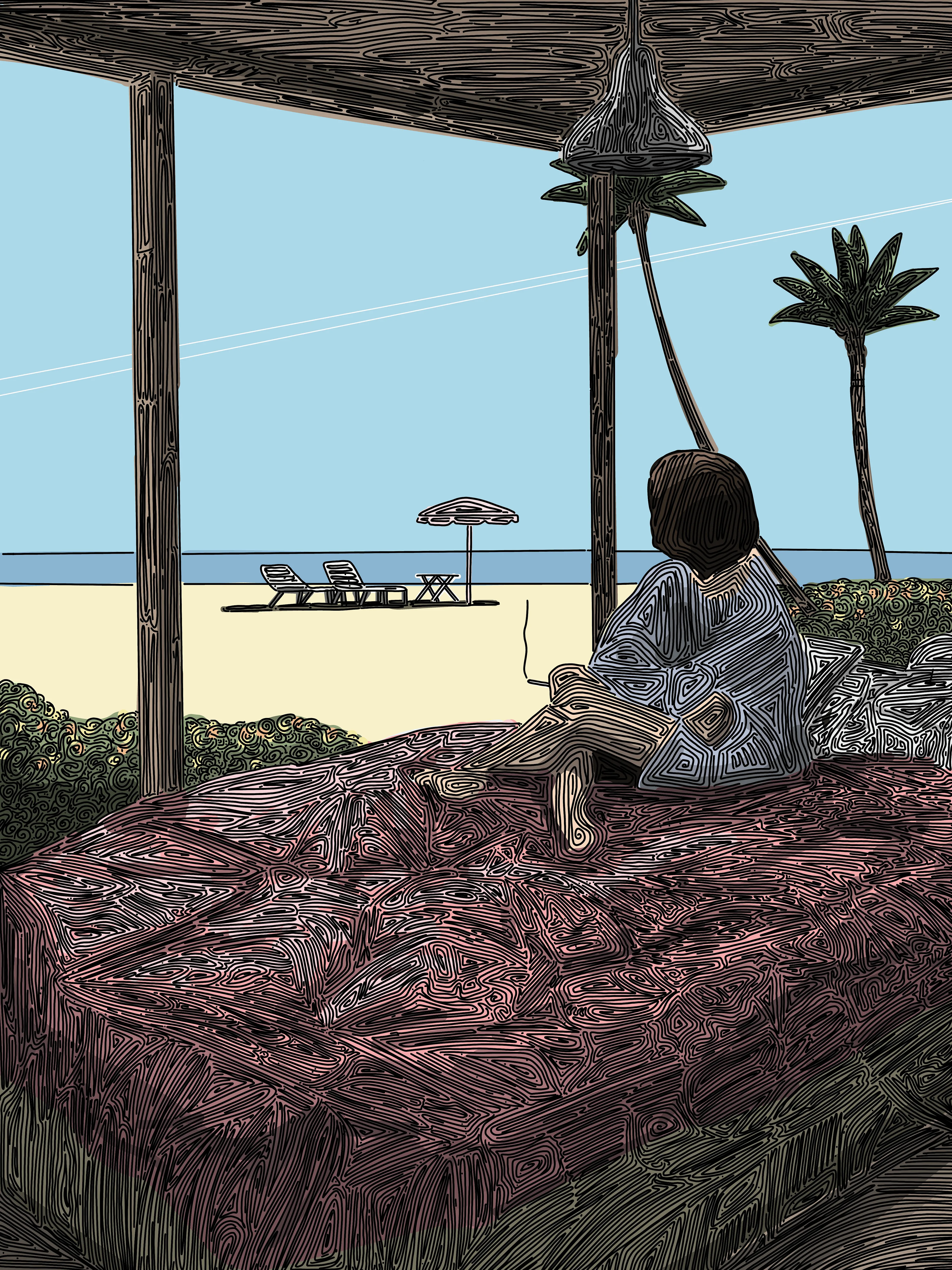 The beachside home. A cigarette. A clear day. Perfection. 