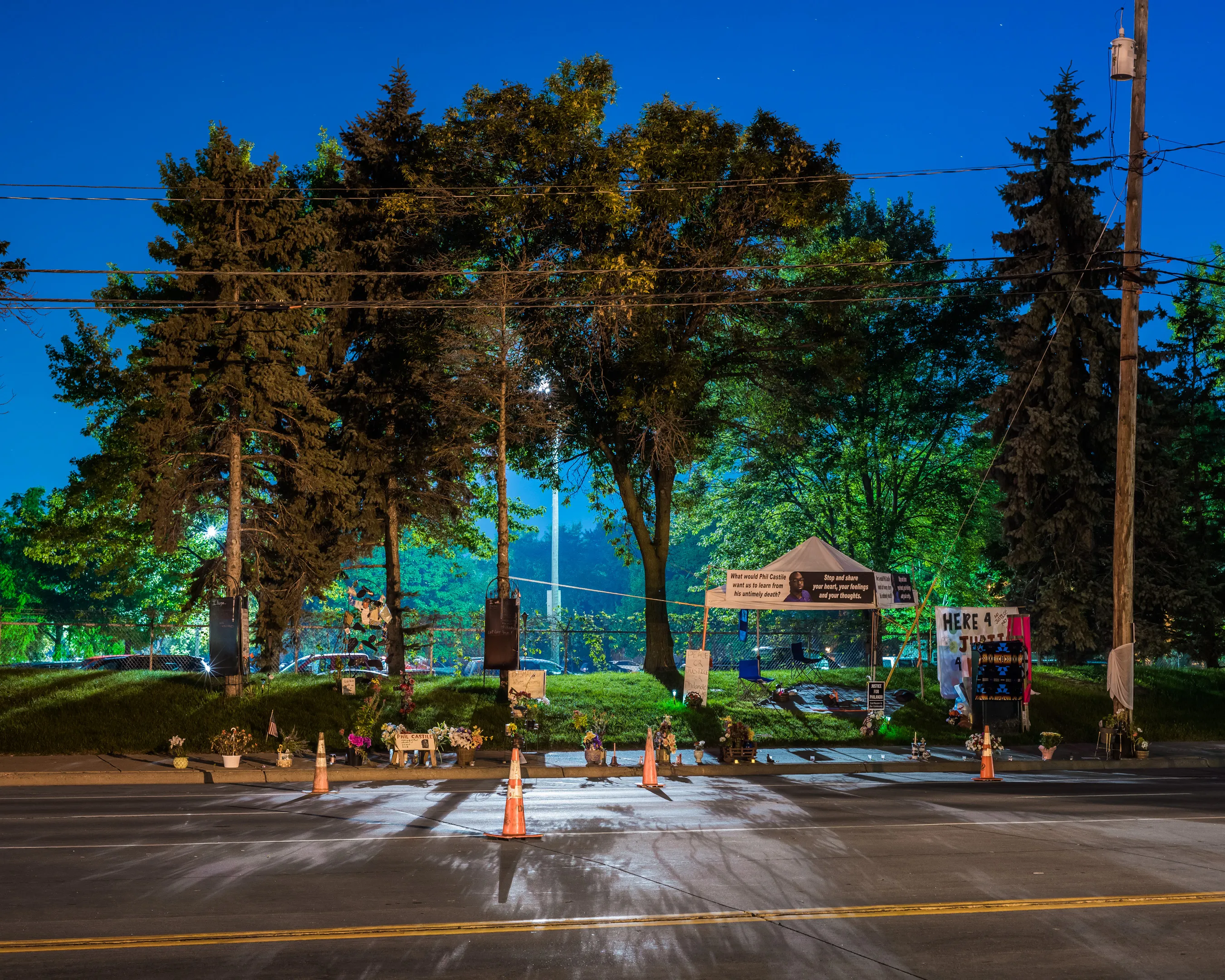 The Murder of Philando Castile, Falcon Heights, Minnesota, 2016

*first sale will come with a signed book of the project.

Originally ​produced for with Vanity Fair. A Bleak Reality has been collected by Metropolitan Museum of Art, Guggenheim Museum, Museum of Modern Art, Schomburg Center, and more.

​"​A Bleak Reality documents sites of the murder of unarmed black men at the hands of the police. While each one represents a single life and death, the photographs speak to the greater epidemics of institutionalized racism and violence against the black community, and black men in particular. These social divisions and a startling lack of empathy are compounded by the perpetuation of denigrating and dangerous stereotypes. Graves is able to evoke a person—a life—by the absence of the figure, and creates a powerful, disquieting statement: this is a reality not only measured in numbers or statistics but in individual lives. “ + Samantha Marlow

Image size: 2700 x 2160 (4k)