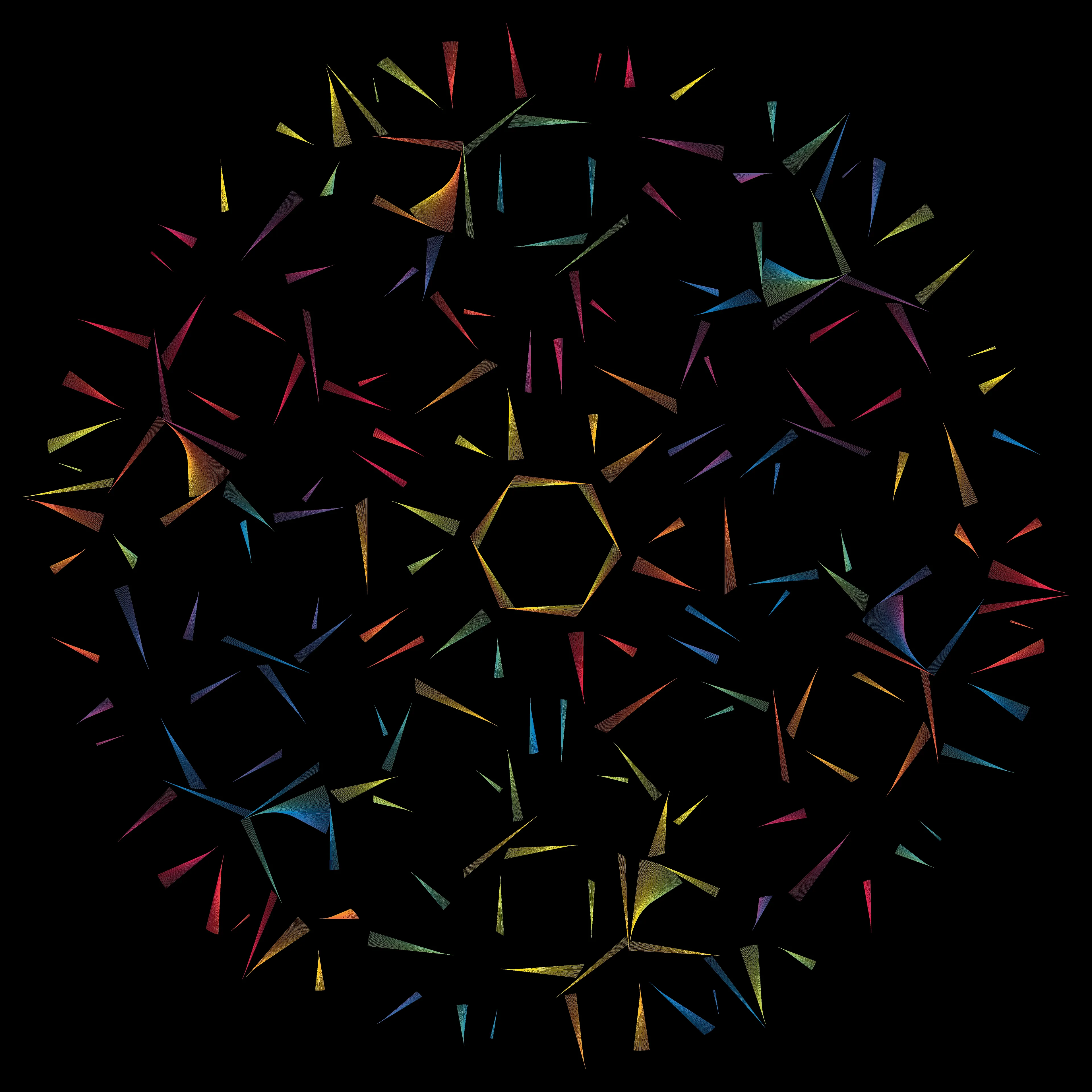 Tessellation, iteration, modulo.
Generated with Python
5000x5000