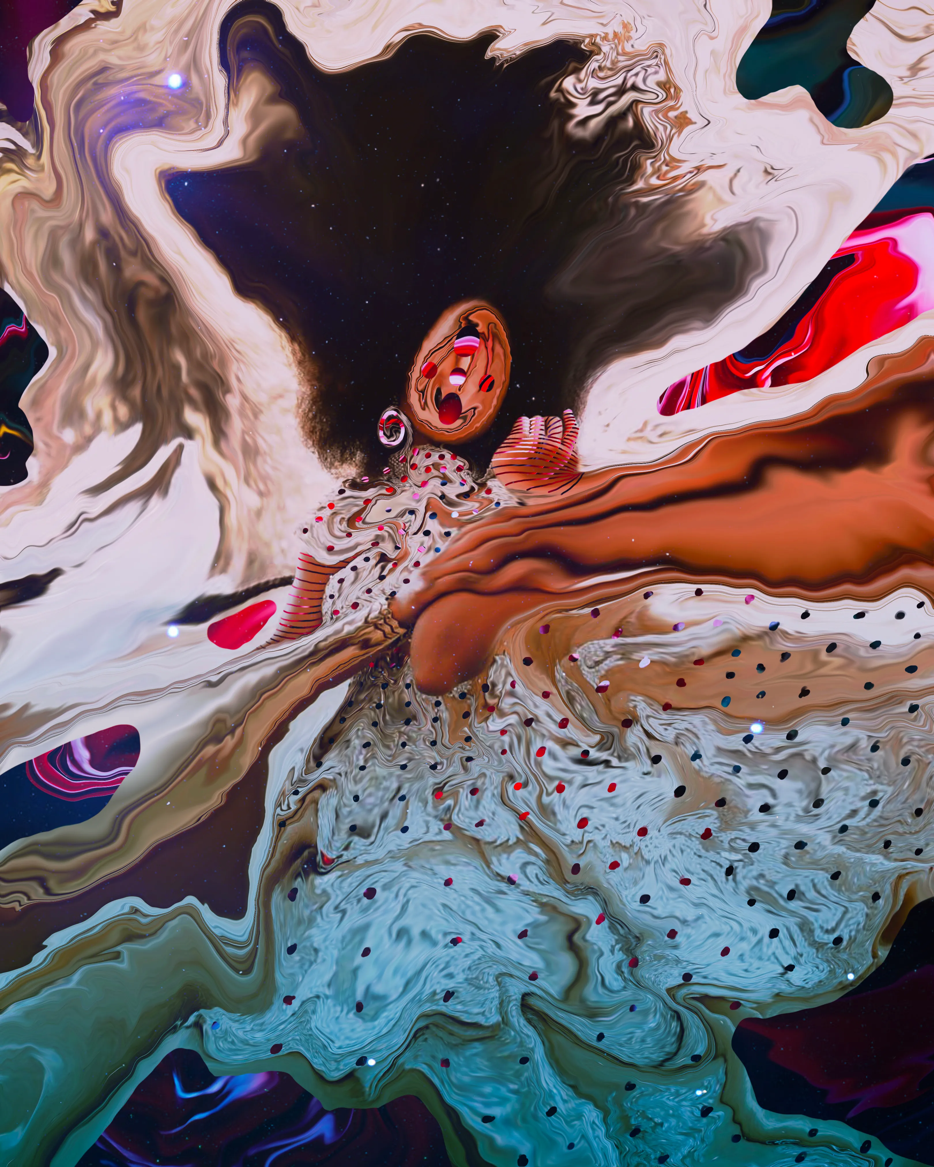 "Luscious Life" NFT Collection Exclusive Selection.

Size: 3240 x 4050 pixels

NFT 1/1 Collectible

AngelDust embodies the profound lost history of successful black women within society and royalty. I was inspired by the cosmos and how the brilliance of impactful moments were kept hidden from our history classes. Overall, I wanted this piece to be about empowerment, opportunity, and gracefulness. 