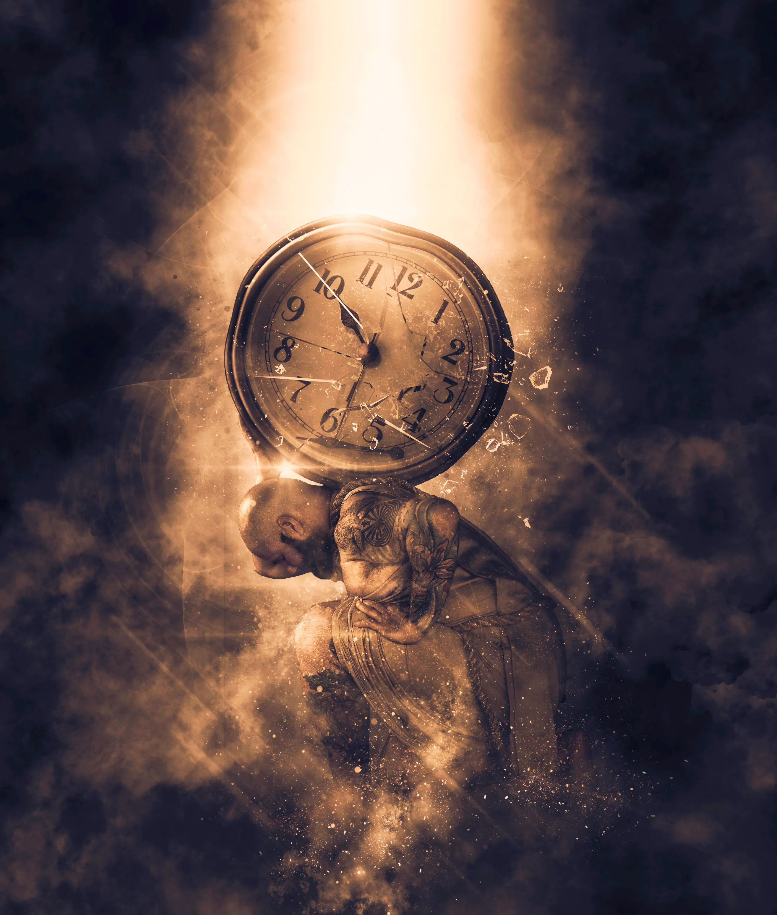 The sand never stops. The clock bends and shatters. What is time? It slides through your hands unless you grab it and hold on.