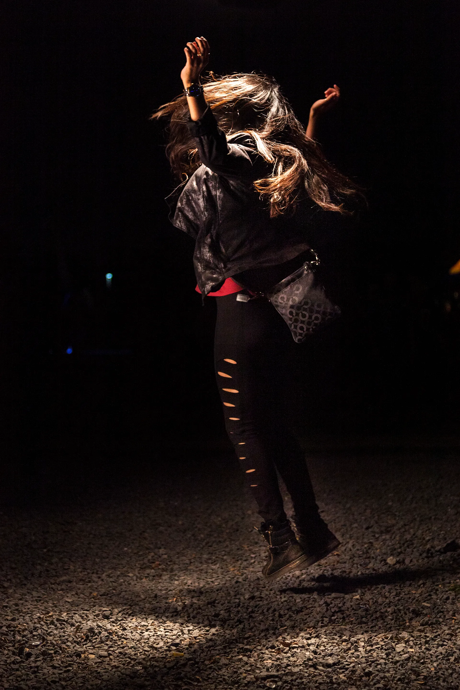 In 2014, I documented the blissful moments of people and crowds in the middle of a live music concert. I wanted to feel their bliss. In retrospect, these are a self-portrait of someone I wanted to be: young, excited, and free. I asked the dancers to dance as if no one was watching to a tune in their heads. Now, in 2021, what I captured in these images feels like a time long passed—a time where we all were experiencing bliss. The 21 pieces that make up The Bliss Project are a symbolic gesture to portray our lives before the pandemic and to project optimism about the future.
