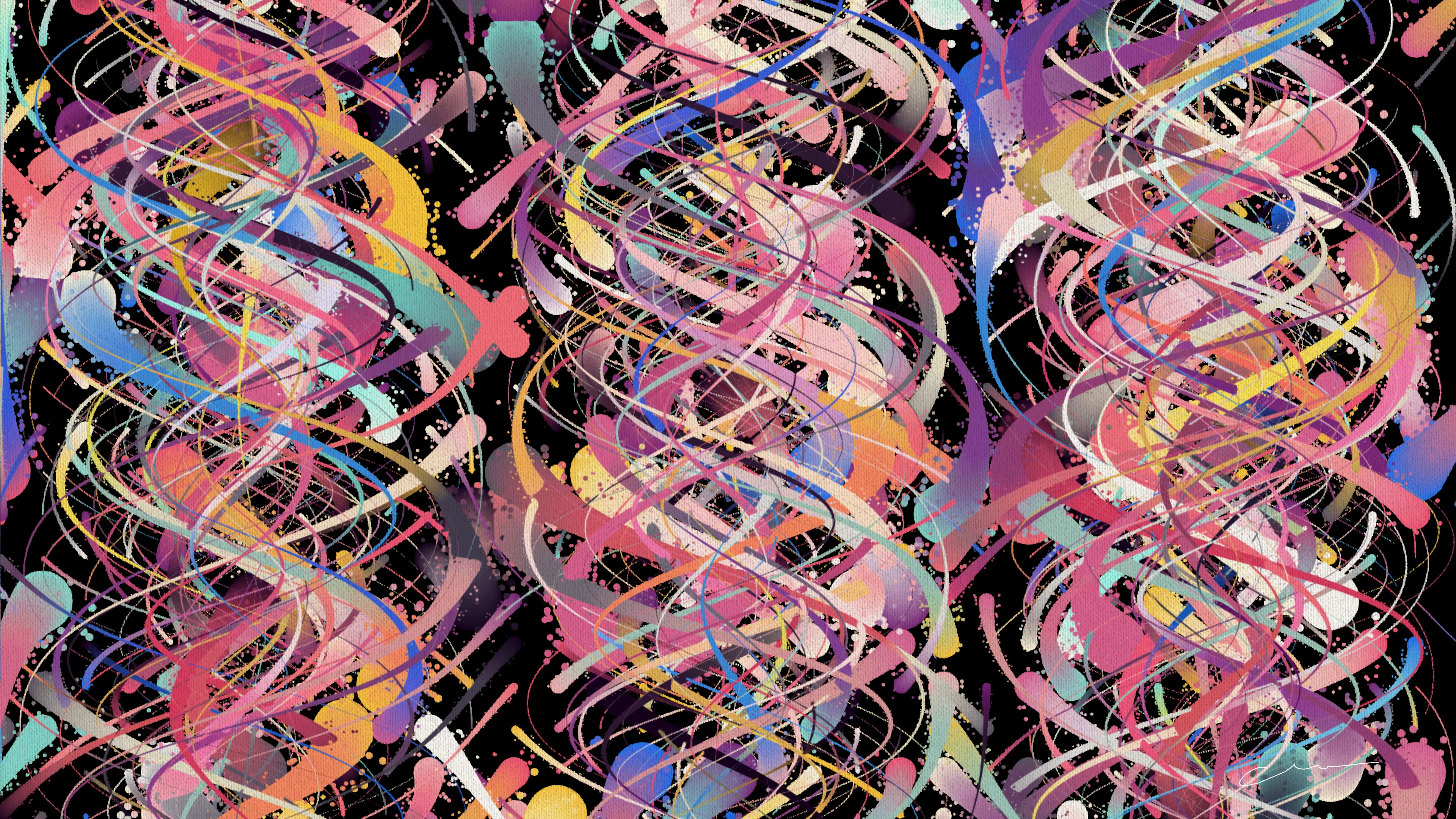 [Che-Yu Wu | Generative Art 4K Classic series]
Classic series will only mint a maximum of 10 works per algorithm on Foundation.

She is spinning on the stage, again and again.
Sometimes it is a Duo, sometimes she jumps alone. 
The work is part of particle simulation series, express the chaos trace of a ballet dancer.

Year of execution: 2021
Technical data: Algorithm Art, p5.js
