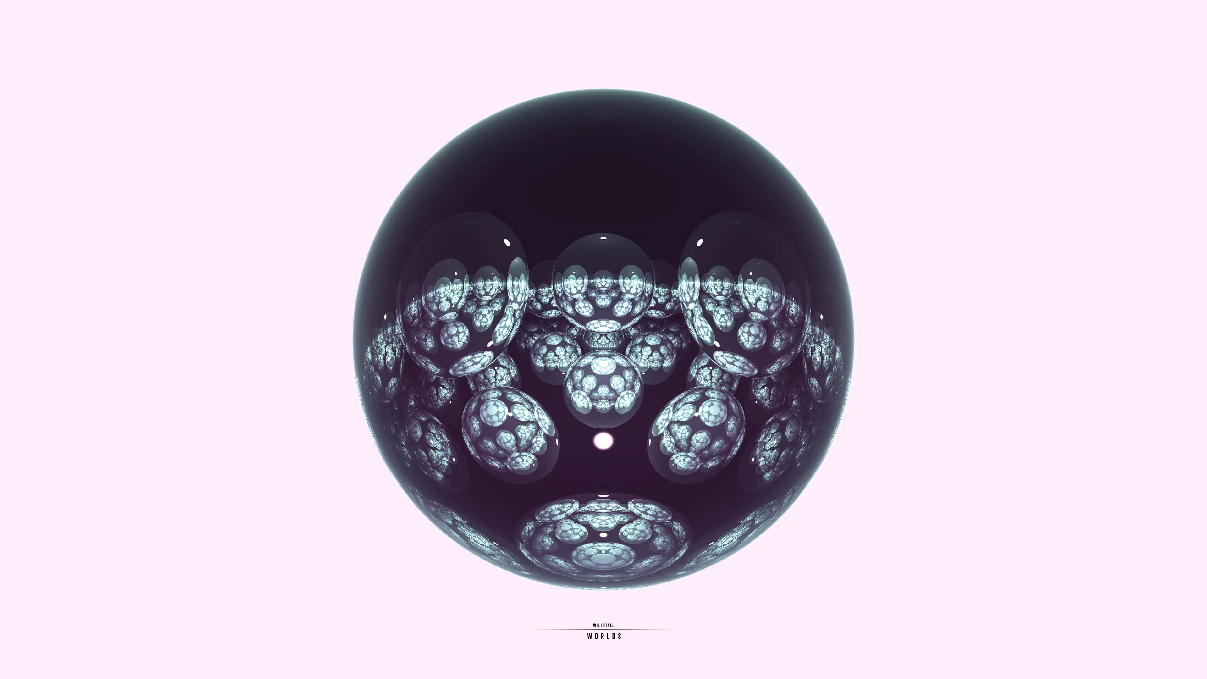 Worlds - an exploration in reflected realities

This GLSL Shader has been rendered out at 8k resolution  - 7680px x4320px. Reserve price was created in p5.JS with 1.0+random();

What if your world was one of reflecting mirrors? What would you see in yourself and those around you? What makes up your world? What do you wish you could see? This series is an exploration of self-reflection with a sci-fi twist.

This generative piece was created in 608 lines of code using the shader language GLSL and runs in real-time. The technique used to create this is called raymarching and is done in a single in a fragment shader.