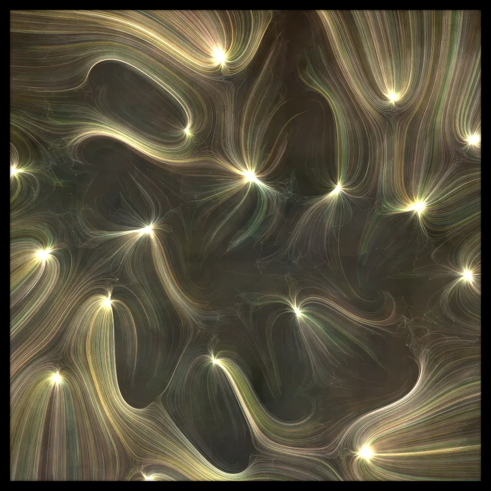 Inaki will be a long-form generative series exploring physical forces.
This is an output from an early iteration of the code that convinced me to pursue this idea.
The owner will get a free mint of Inaki when it is released.