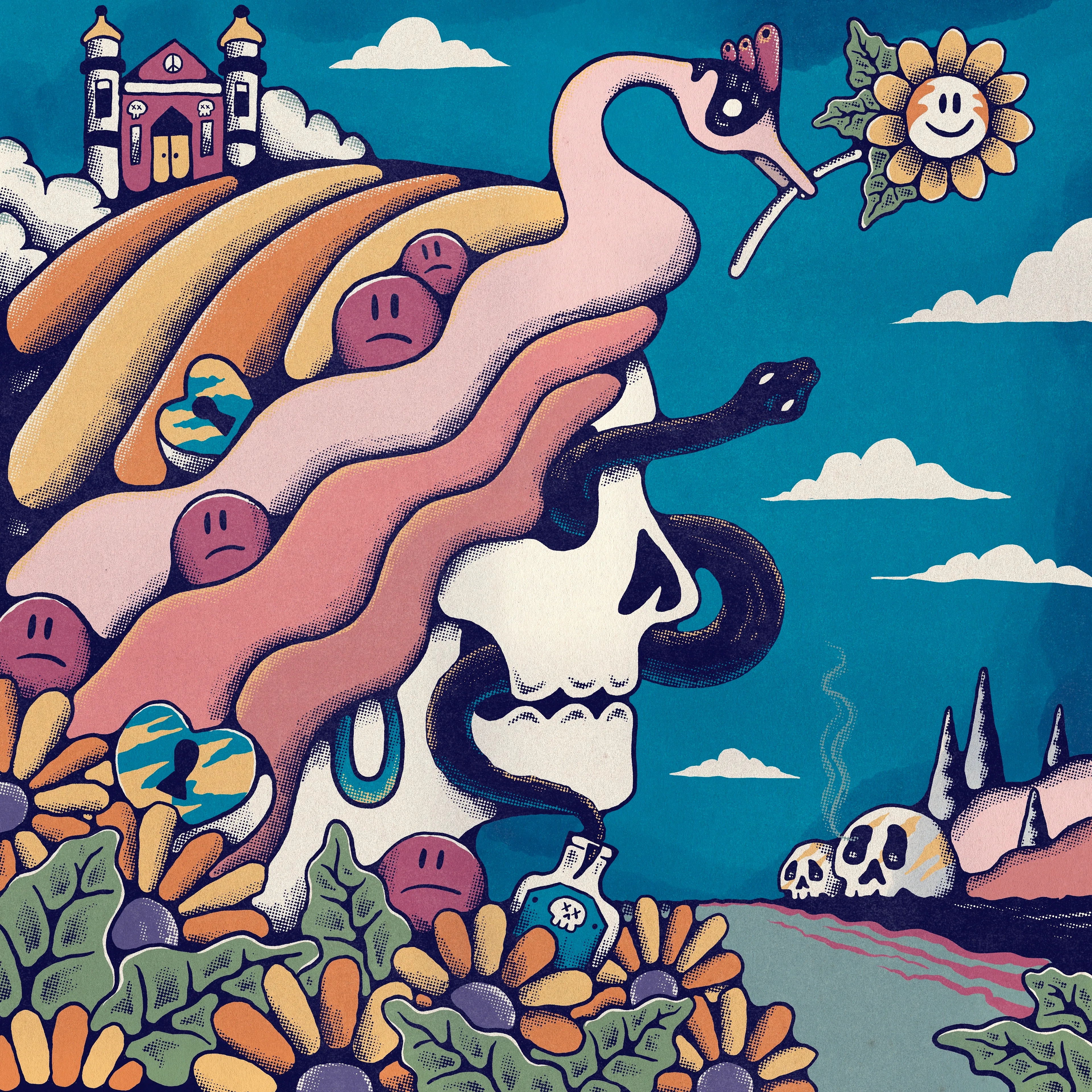 "Life is about battle between the good and the bad inside us. Who's gonna win it?"

5000 pixel square illustration
January 2022
Made by Skitchism

