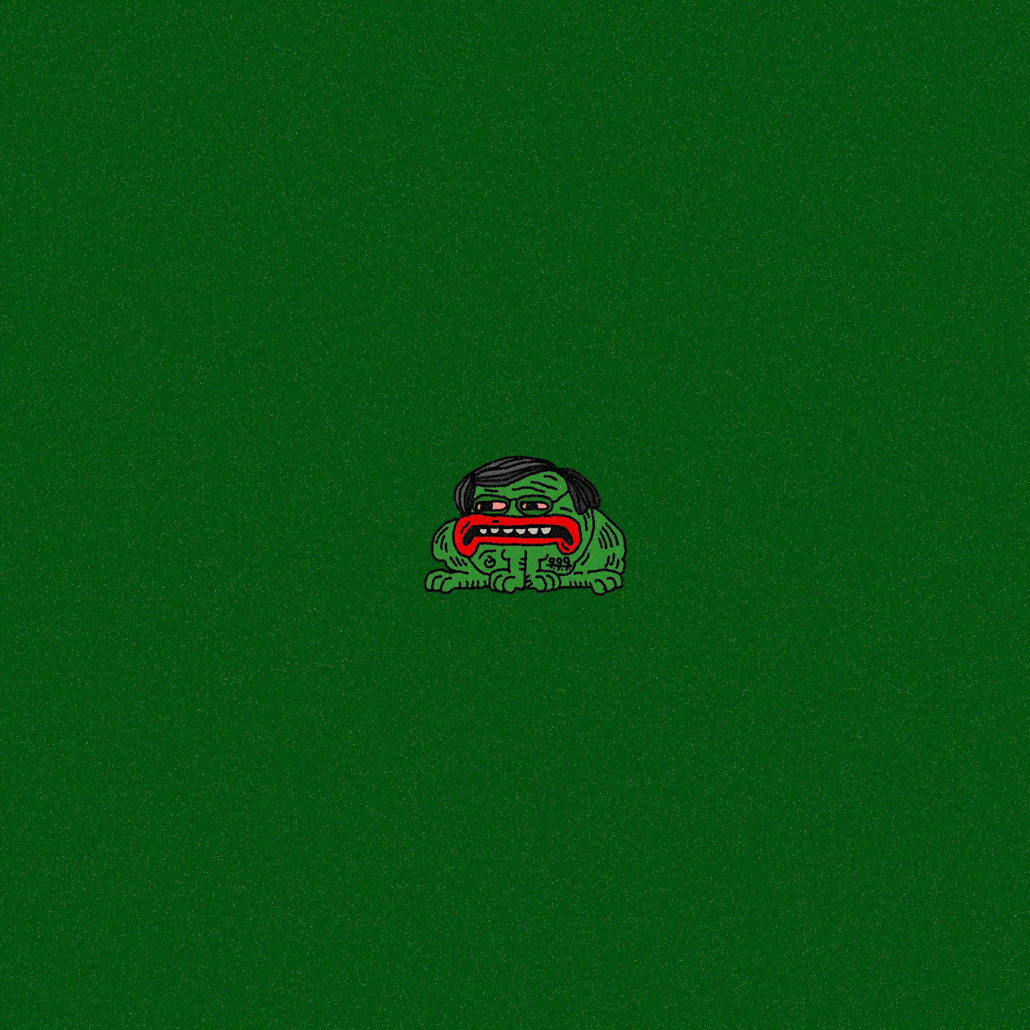 In honor of ToadChella, in a minimalistic style of very first 'enriched with death' series on tez. It's grace and simplicity is too dense.
Hail to all Cryptoadz by Gremplin!