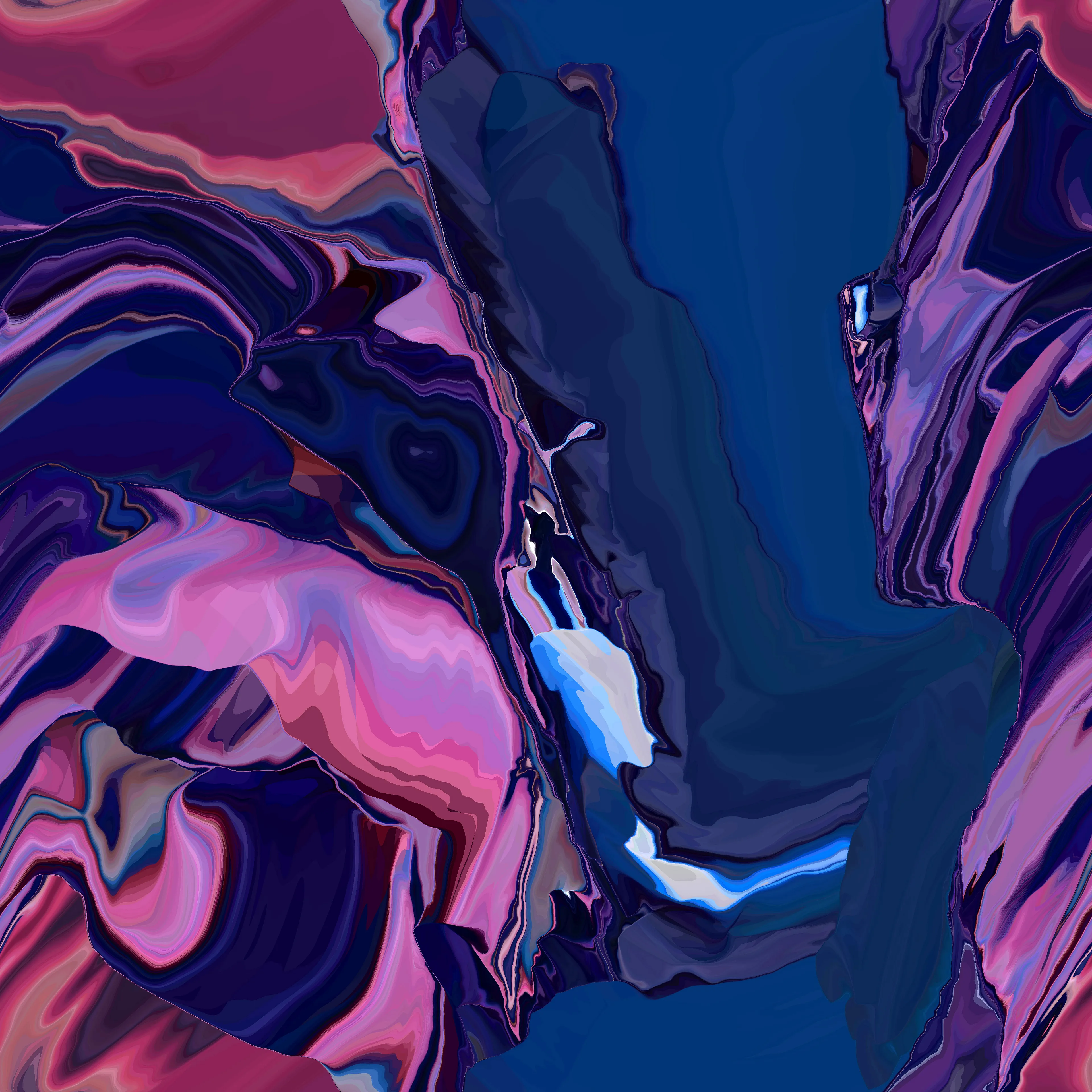 My creative process involves generating images via AI using various groupings of words and phrases. The resulting images are then run through processing software multiple times to create beautiful abstract "paintings". 

There is usually only one image in a few hundred iterations that is worth saving.

In this case, my computer and I created the most gorgeous agate. 

What a gem. 

---
4000x4000 JPG