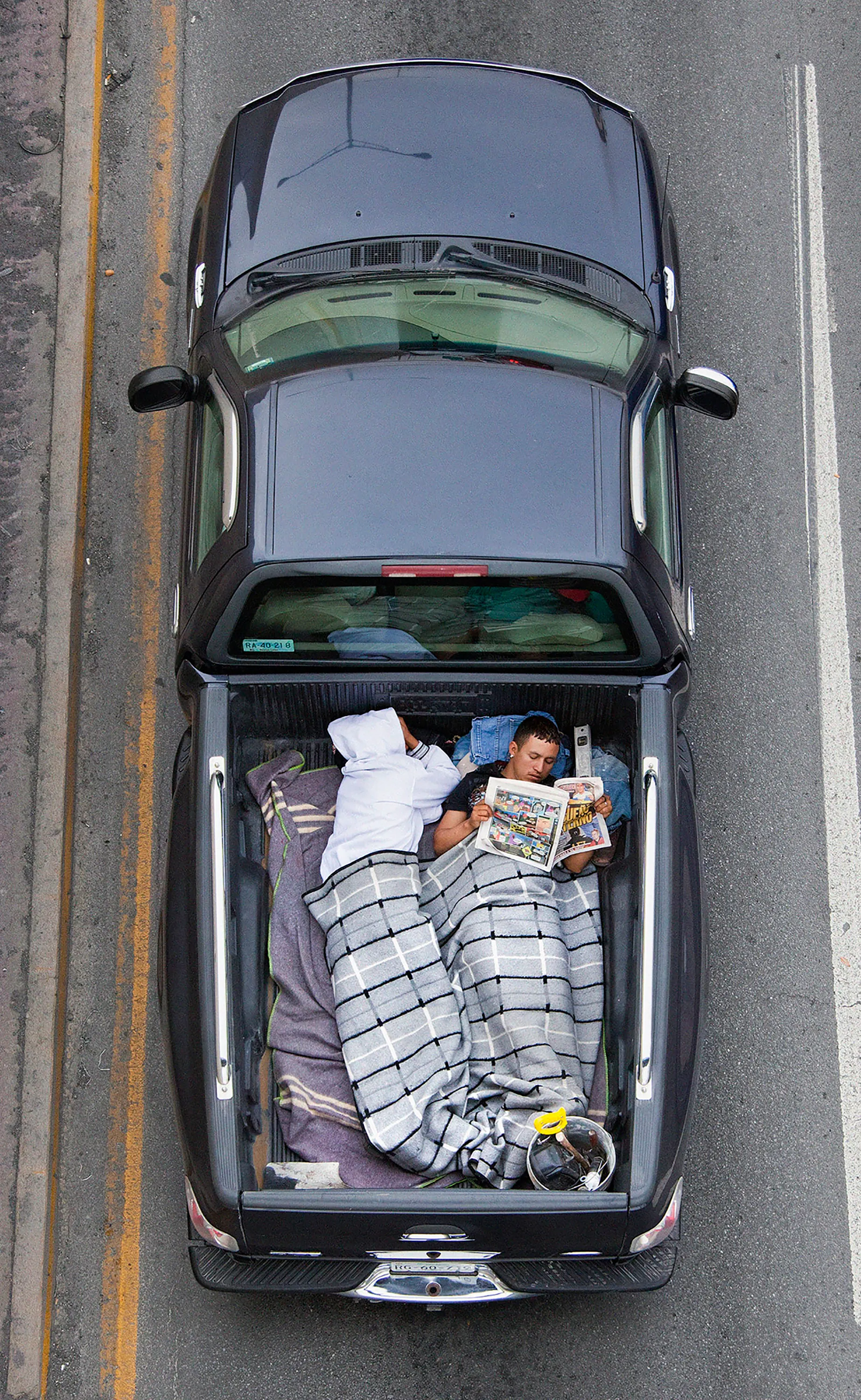 Produced in Monterrey Mexico, this image offers a glimpse at the invisible workforce behind the development of northern Mexico. 
