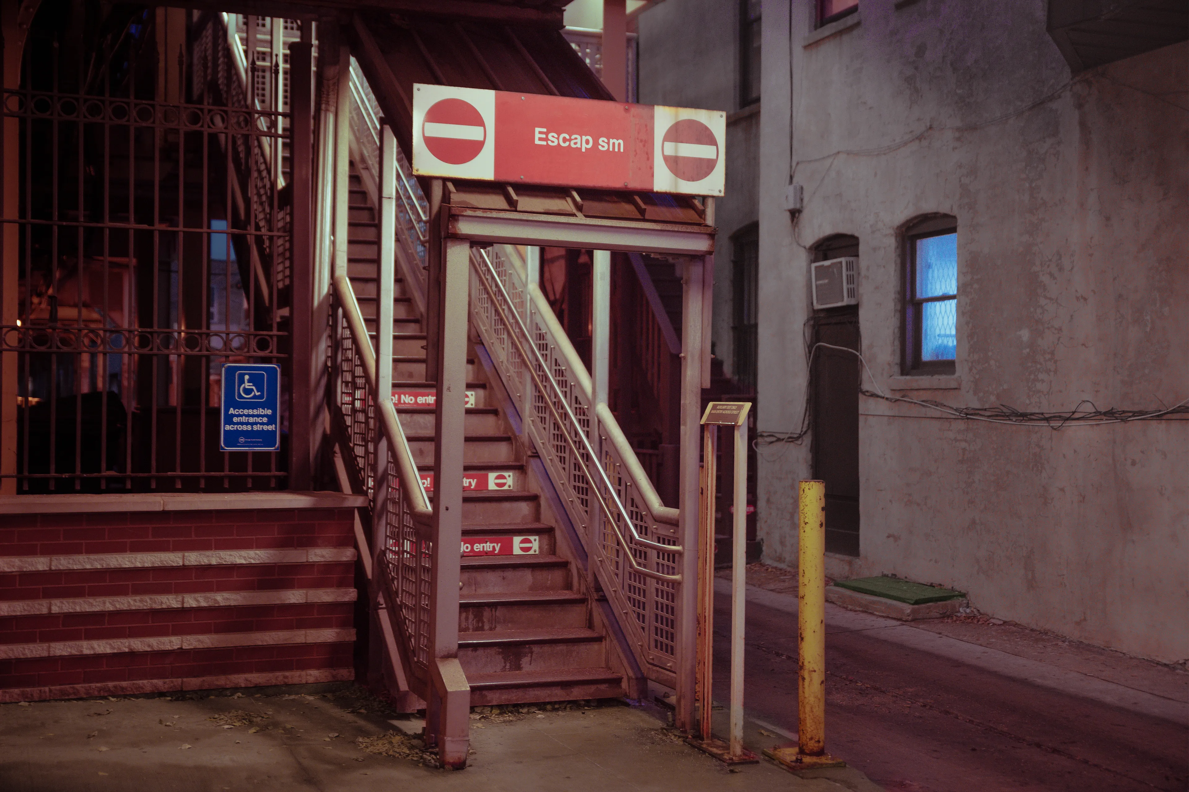 Escapism is a piece created in downtown Chicago, it was carefully color graded and the text was painted onto the photo on PS in post processing. The concept of the piece was photographing a stop on the CTA that I often got off at to pick up drugs while I was struggling with addiction. Since getting sober, I have a special place for this piece because to me it was very much an act of vulnerability when I made it and released, even though, until now, the story behind the photo had never been told.