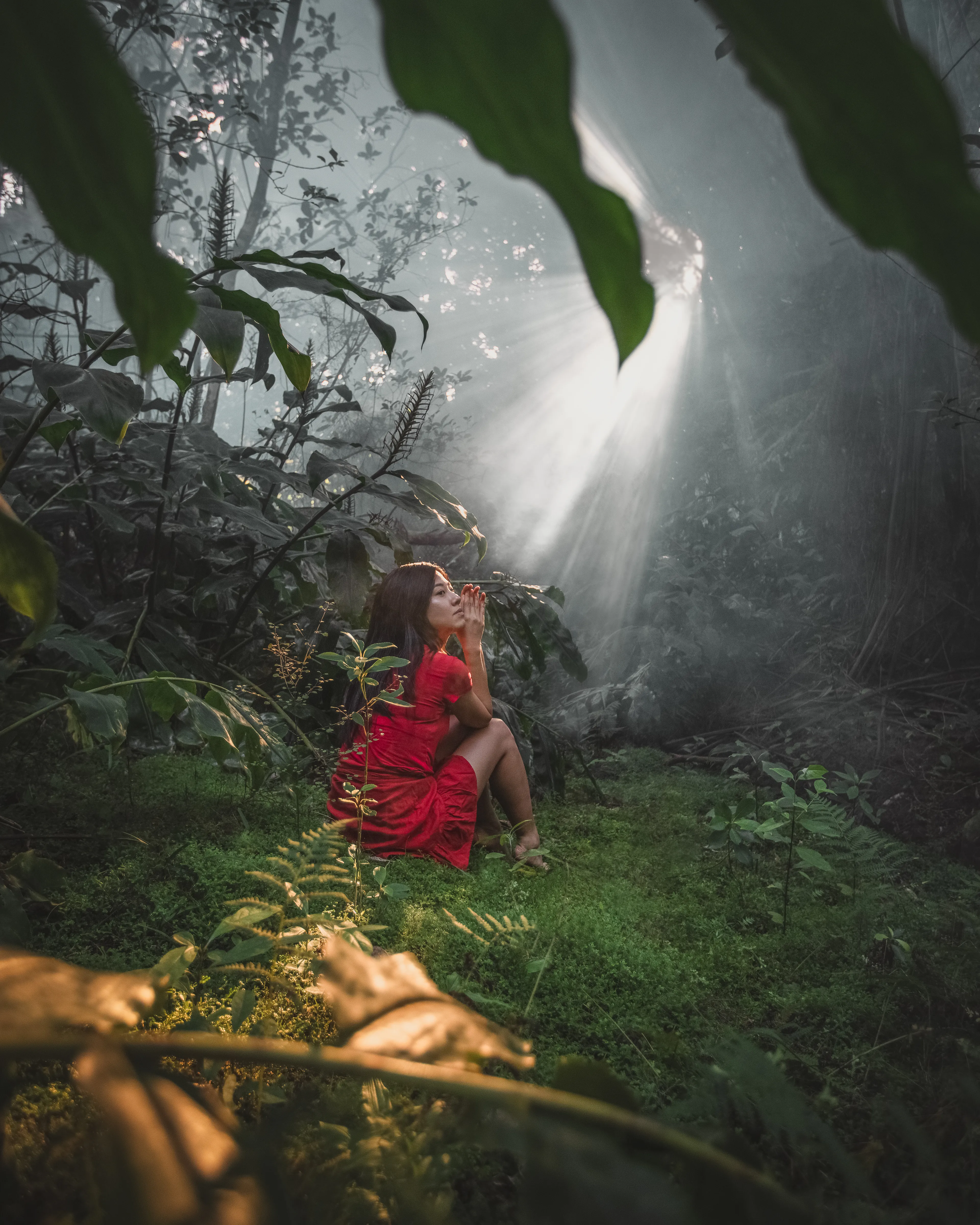 Have you realised the human eye is more sensitive to shades of green than any other colour? This piece explores its relevance to our evolution, particularly during the forager days. Perhaps green's diverse spectrum isn't only to help distinguish different plant specimens, but more effectively to increase contrast when identifying ripe fruit or poisonous mushrooms.

// 5304 × 6630 photograph
// Concept in collaboration with Jenny Gao