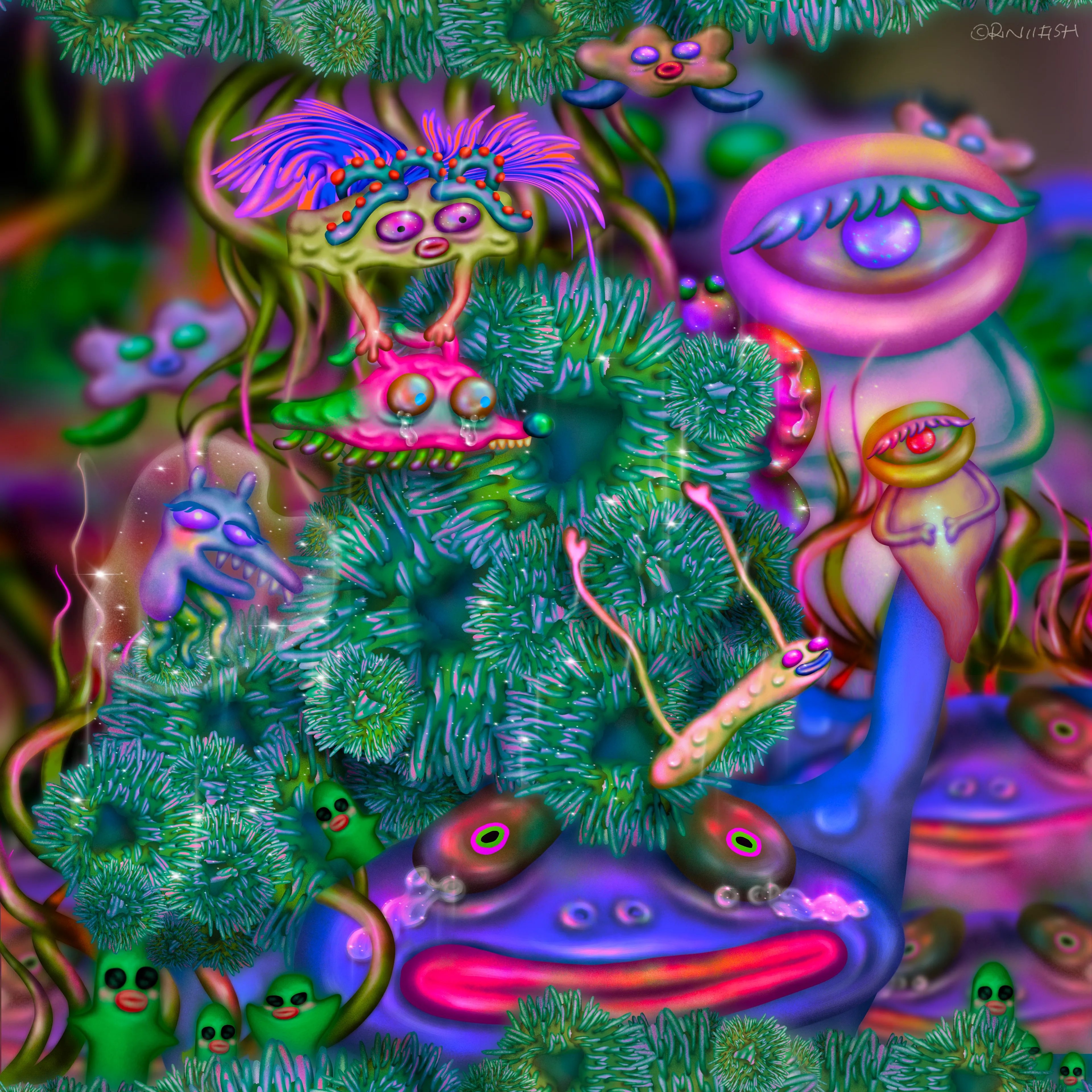 Sleepy Bugs look for sleeping frogs to turn on the summer sleep mode and sneak into human brains at night. 

Sweet dreams, human beings!
