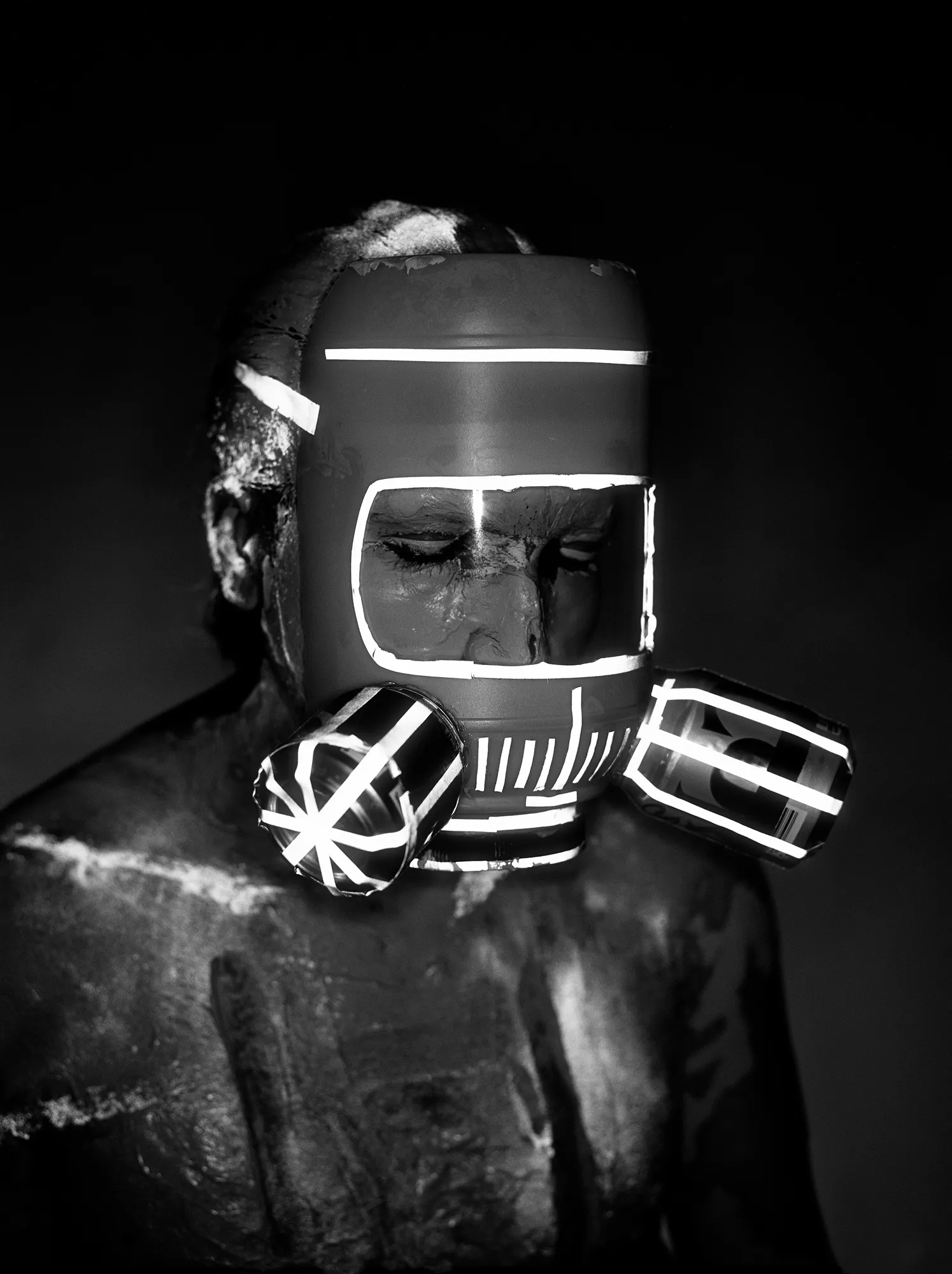 In conjunction with the launch of my NFT series Constructions (American Type and Hedonic Reversal) on OpenSea, I am offering a limited collection of 10 photographic NFTs from my series Masks. These self-portraits made in my studio recreate profiles of protesters in Santiago, Chile wearing makeshift gas masks constructed from discarded soda cans and bleach bottles. Inspired by Pablo Neruda’s epic Canto General, this series, like most of my work, straddles documentary and fiction—my own biography and that of other Latin American people. In these portraits, the protestors become more than defiant agitators. They are architects of a new universe. 