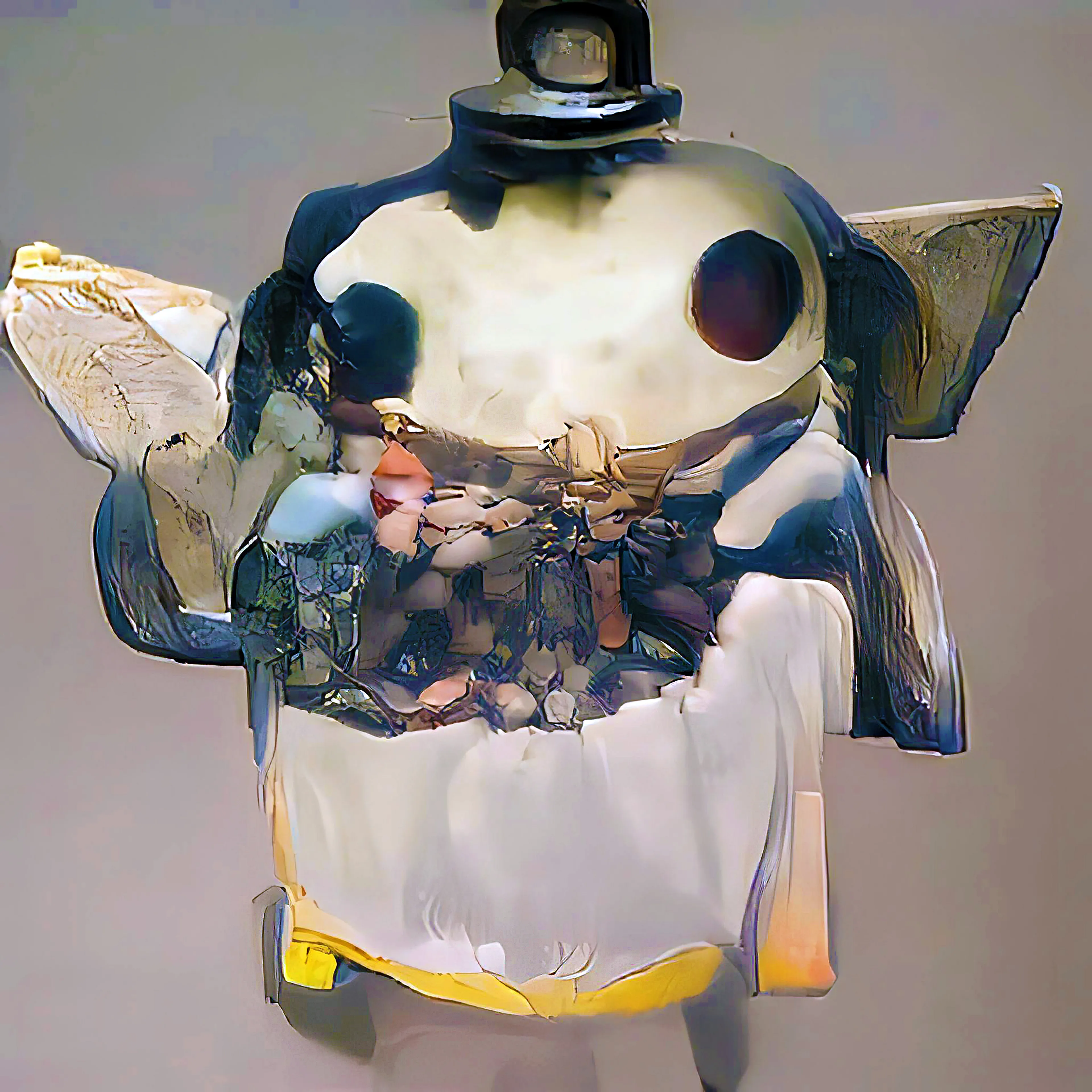 Haiku Minion #1
4000x4000

Created using speech recognition and neural networks trained to transform speech into visuals, based on below input:

With a tophat bell,
Creature with an awful smell.
None knew what befell.