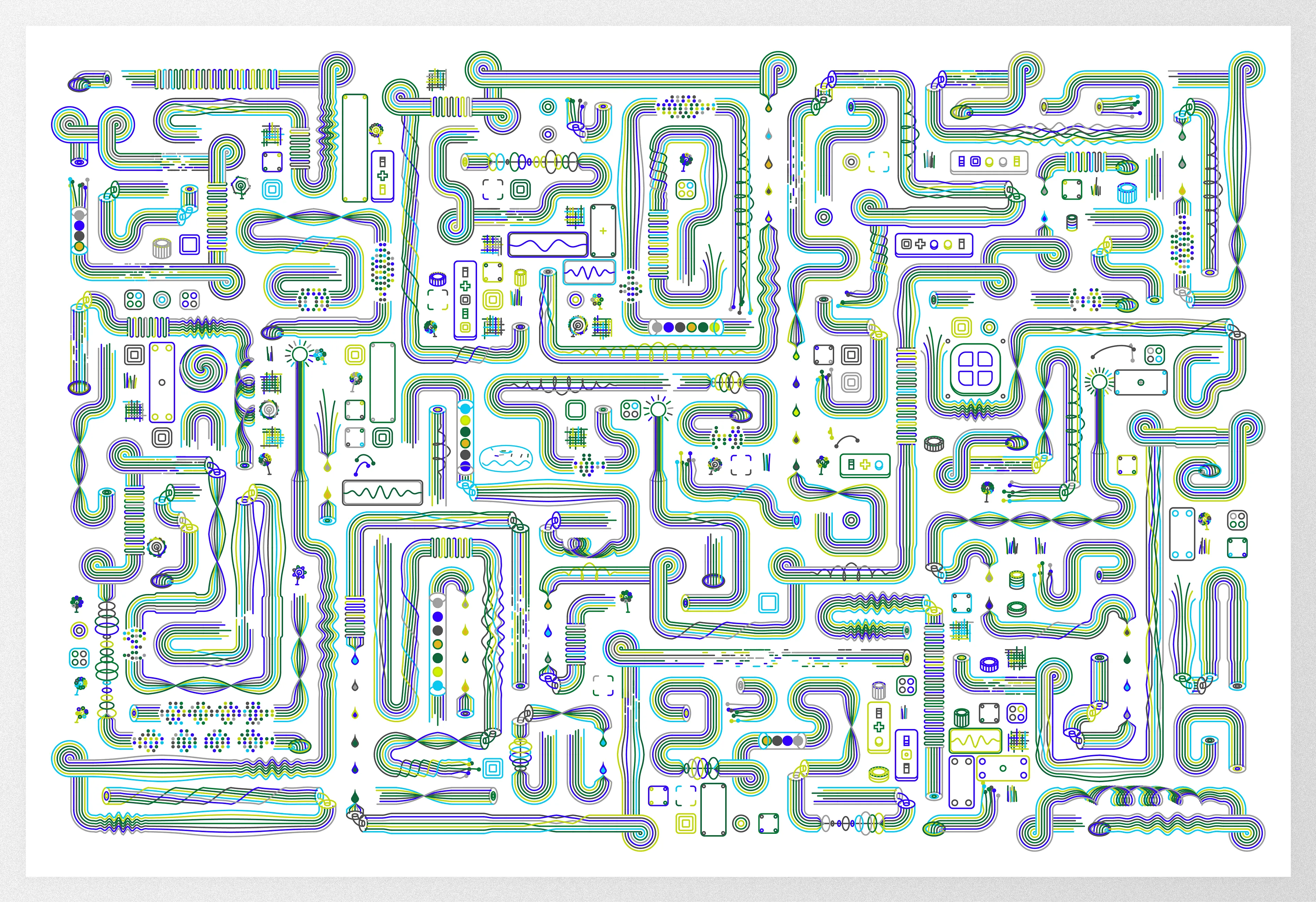 Written as a generative algorithm in javascript, and adapted from plotter art for this limited edition series.

First purchaser of this NFT is entitled to receive this drawing custom plotted on 12"x18" paper. 

Year: 2020