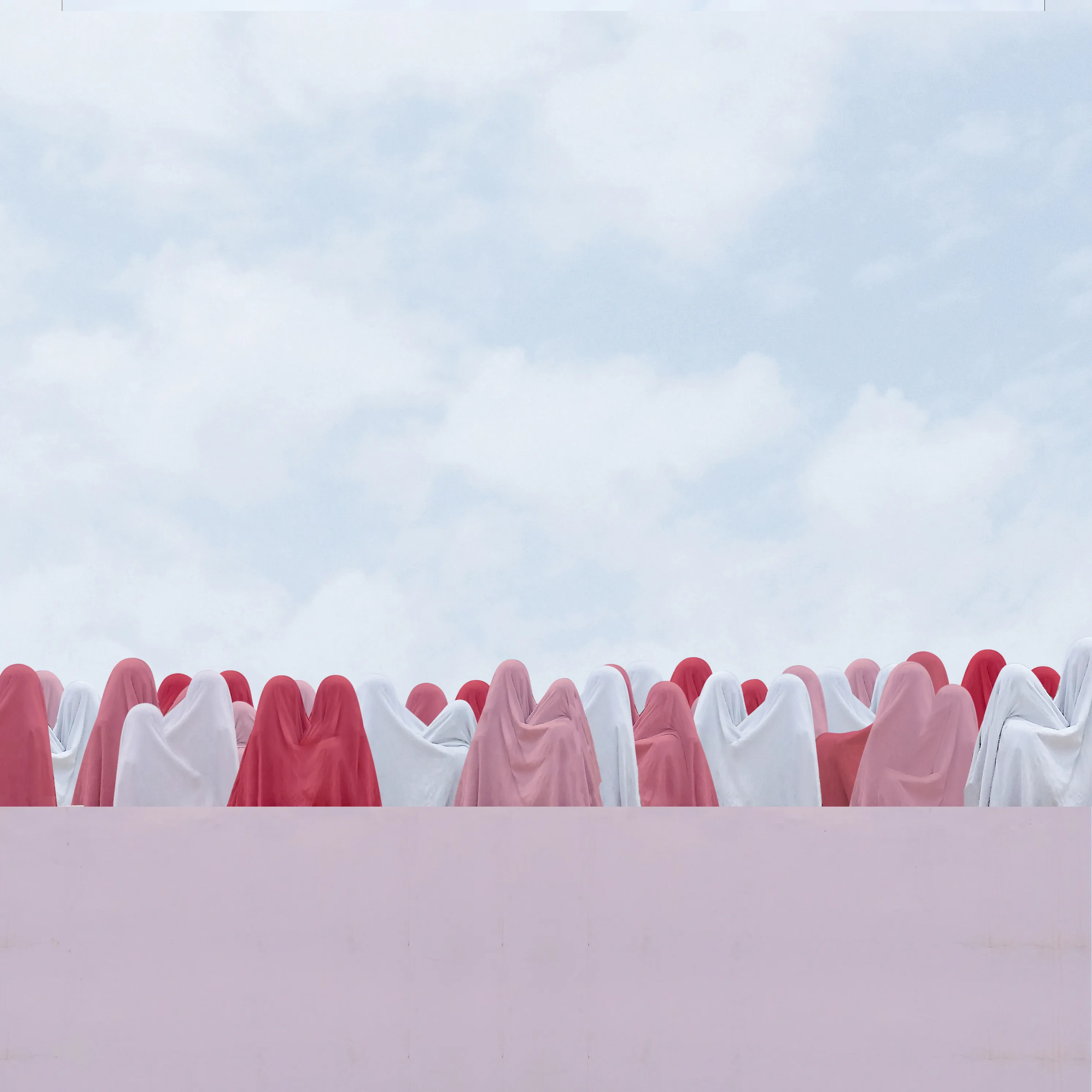 This photograph is a part of my project "3aila"
( عائلة-family in English), which is a project that I started in 2018 to pay odd to my childhood memories and my family. It reflects both the union and the lack of communication inside some of the families in my society, dreamily and colorfully, which I express through my color palette.

2988 x 2988