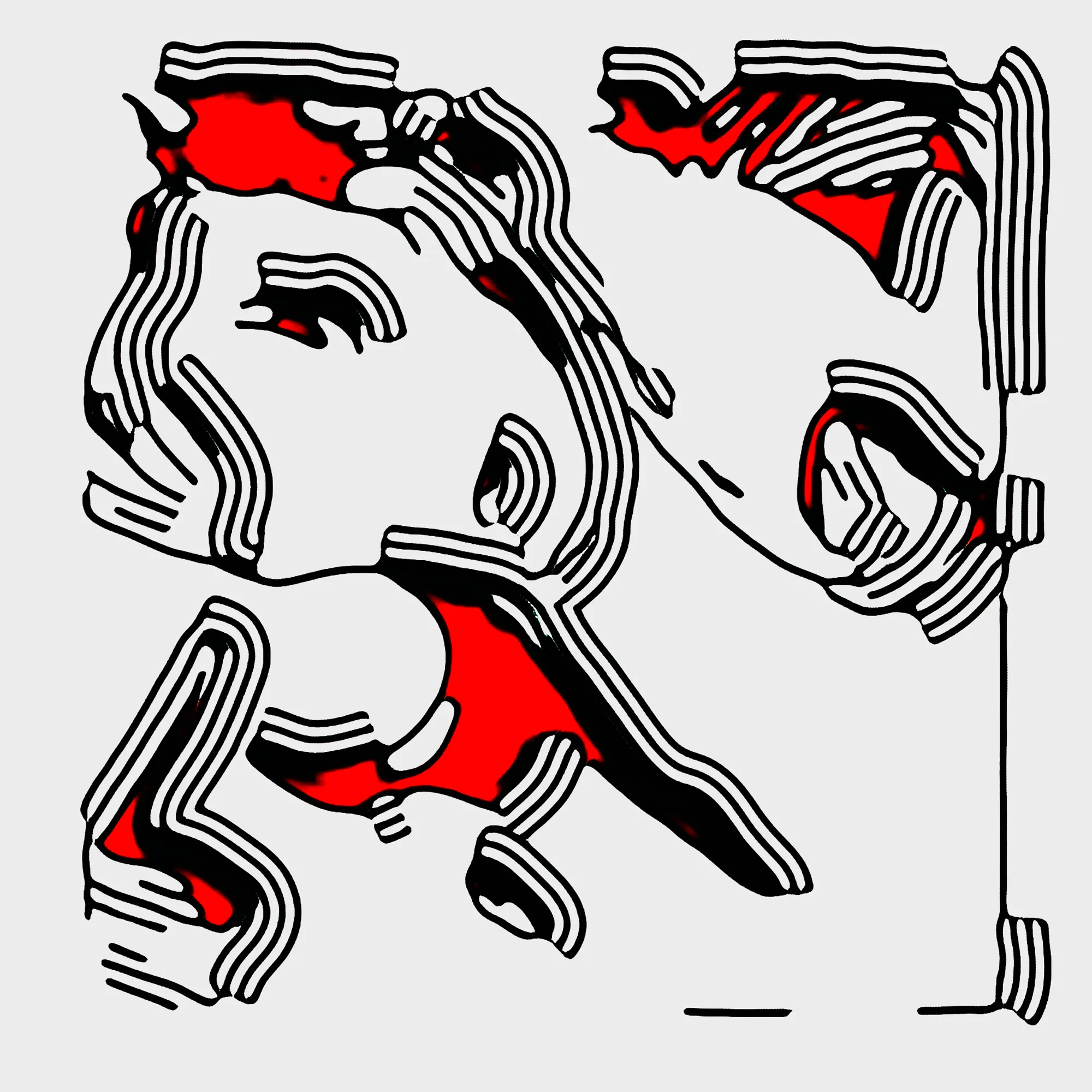 "Russian GANstructivism. The work carries elements of the Russian avant-garde in its geometric composition and the use of the primary colors of red, and black."

gen2GAN is a collaboration between artists Helena Sarin and Dmitri Cherniak.

First, a generative algorithm written by Dmitri Cherniak generates thousands of outputs without any curation whatsoever.
Those outputs then serve as the dataset to model a pipeline of neural networks (GANs) that are lovingly hand tuned and constructed by Helena Sarin.

This output was curated by Sarin and Cherniak.

Generated on July 15, 2020 (PNG, 2000px by 2000px)
