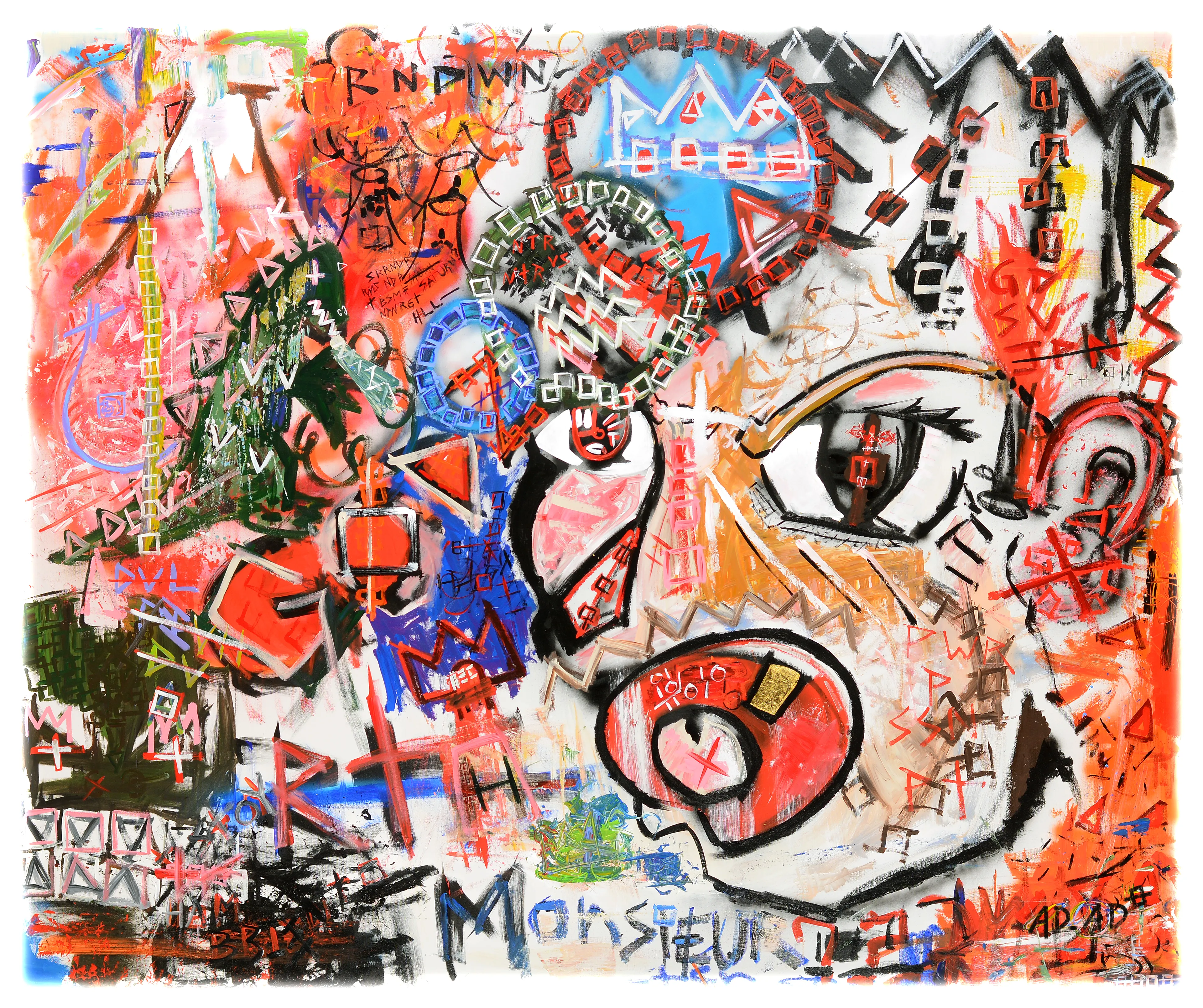 Godzilla

Godzilla || Original Painting - Acrylic, Oil Stick, Aerosol, and 24k Gold on Canvas, 2014 || Digitally Retouched, 2021

