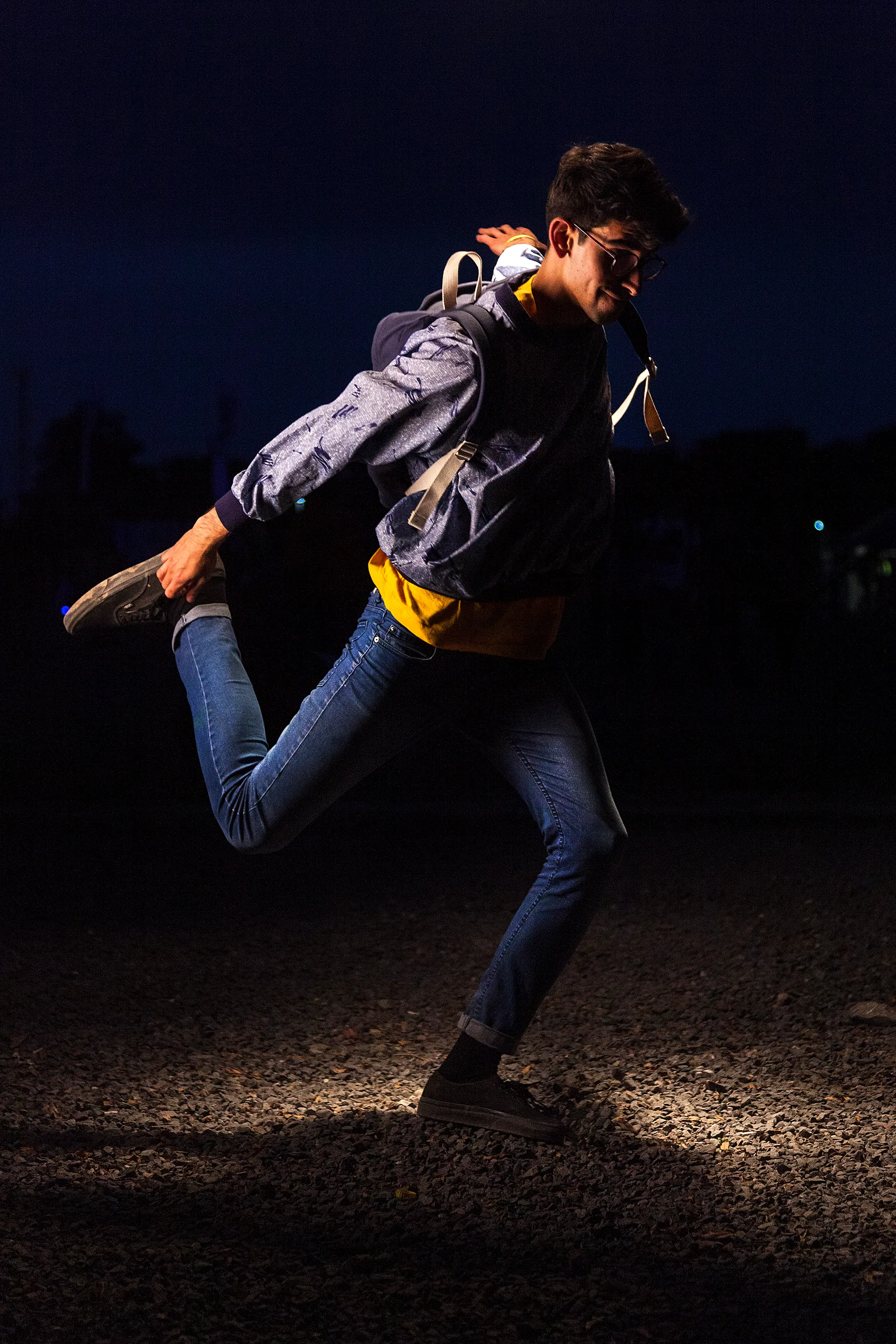 In 2014, I documented the blissful moments of people and crowds in the middle of a live music concert. I wanted to feel their bliss. In retrospect, these are a self-portrait of someone I wanted to be: young, excited, and free. I asked the dancers to dance as if no one was watching to a tune in their heads. Now, in 2021, what I captured in these images feels like a time long passed—a time where we all were experiencing bliss. The 21 pieces that make up The Bliss Project are a symbolic gesture to portray our lives before the pandemic and to project optimism about the future.