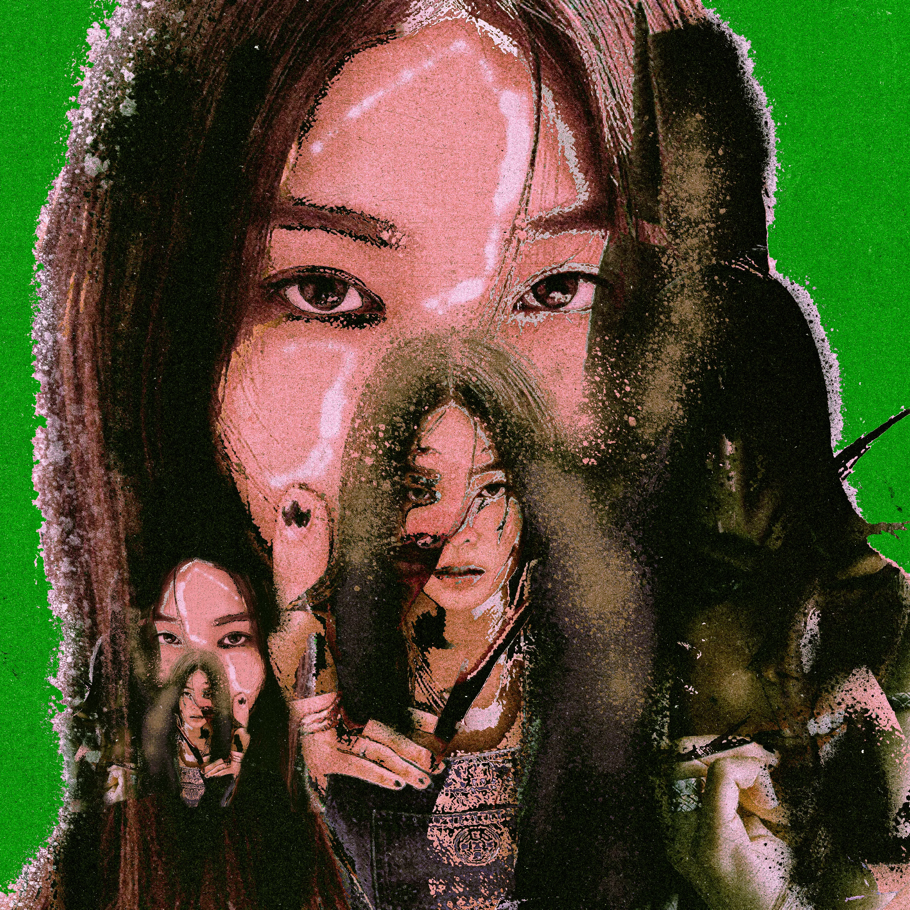 "vogue model" mixed media series by cydr, 2021