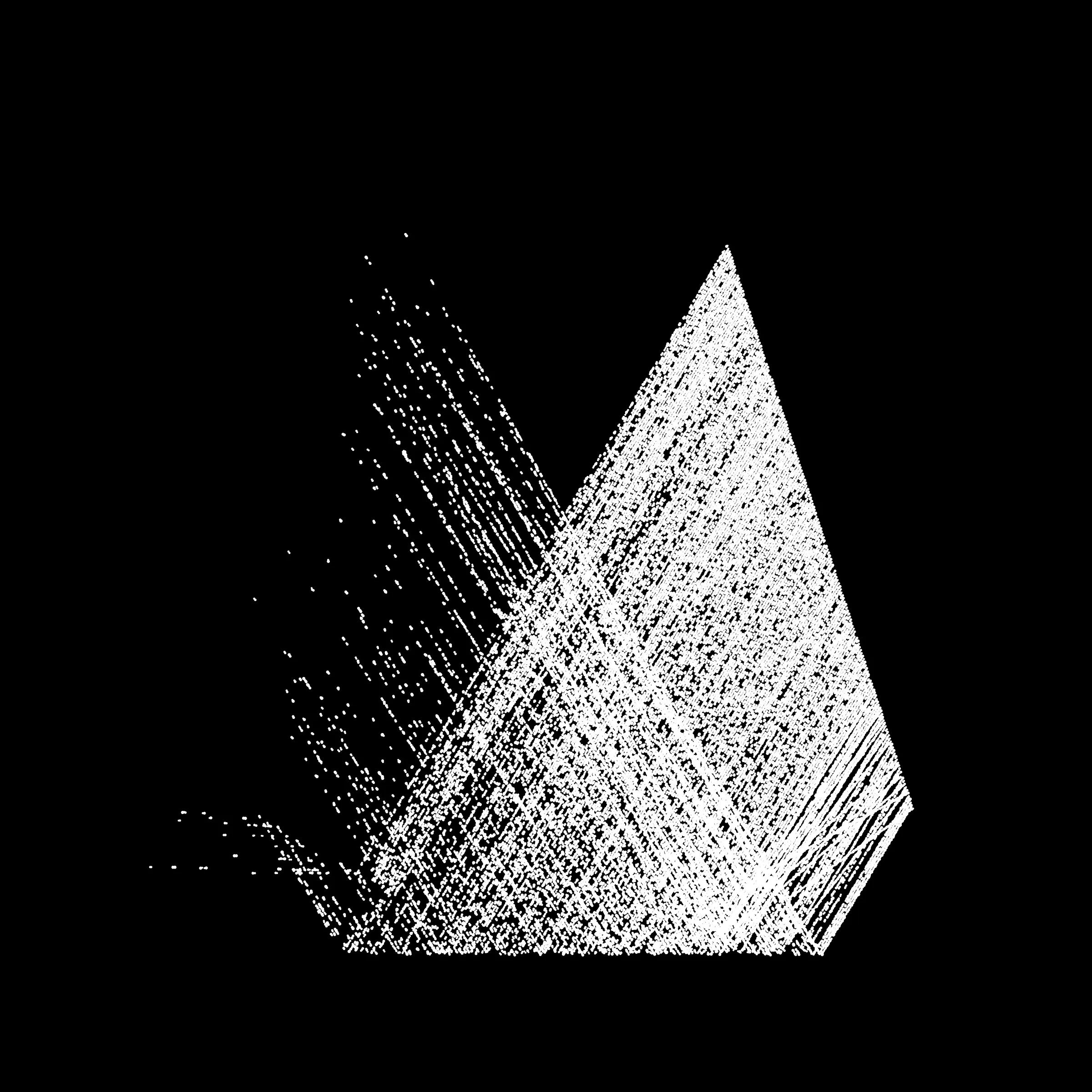 Bound is a study on observing trapped particles, in the form of a triptych. The three outputs are curated from a generative script. 8x8 inch at 300DPI.