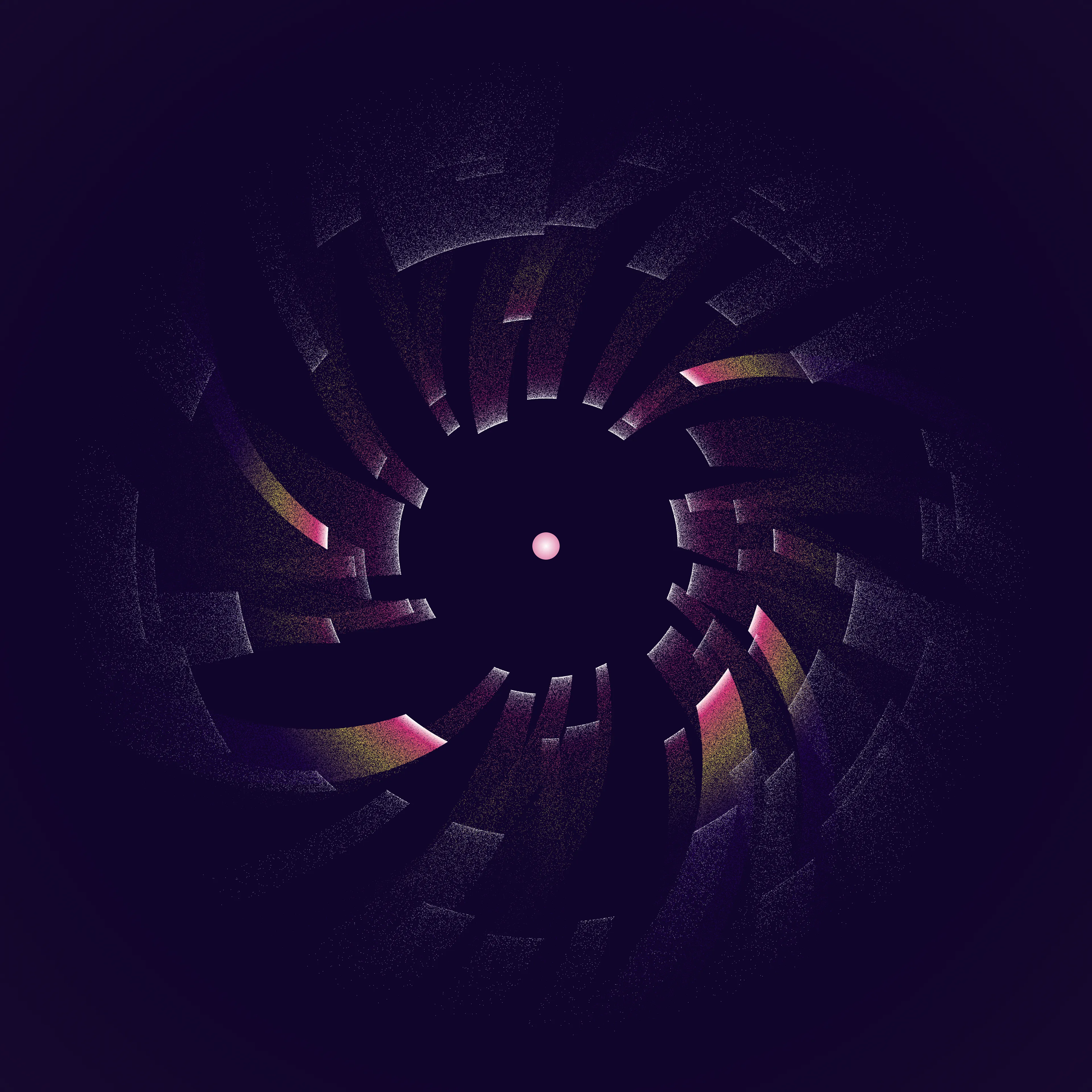 ORBITALS 01 by dominikus
4000 x 4000 px
1/1

Created by the artist and an algorithm. Gaussian distribution of tens of thousands of points, colored by radial gradients.

All things strive towards the centre
and towards an end of their striving.