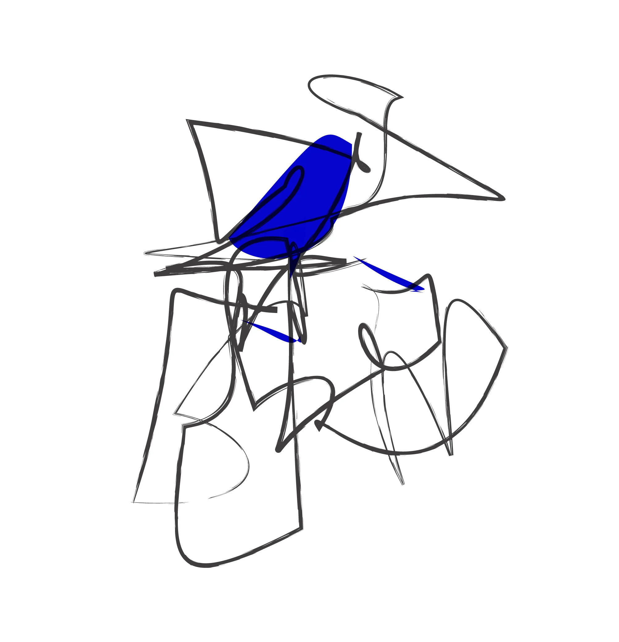 A generative system that discovers birds.
Using CLIP (Contrastive Language–Image Pre-training) and DiffVG (Differentiable Vector Graphics Rasterization).

For Bird 05, the engine almost solved its task by attempting to write "bird" underneath.

Unlimited resolution PDF available to collectors upon request.