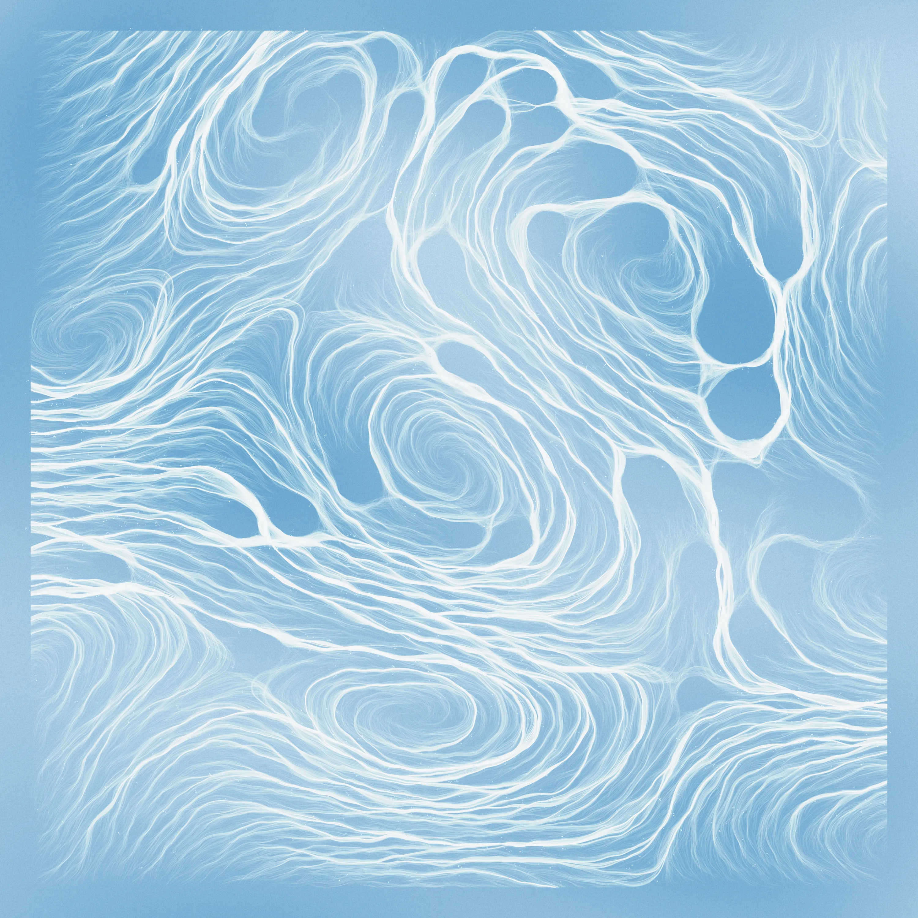 Type: Generative Art + Data
Edition: 1/1 from a collection of 4 + 1
Size: 3000x3000
Data source: Average air quality in PM2.5 concentration
Created: 2021

Gusts of wind roll across the surface, curling around obstacles representing data about the average air quality of ±35 capital cities spread around the world.

This piece is part of a collection of 4 + 1, revealing data about some of the most important elements that we humans (now) need to live; Earth, Water, Air, Sun + Digital. They all stem from the same underlying algorithm. However, each piece is differently fine-tuned to form a representation of their element.

Any owner of a data-inspired work, such as this one, can request a full explanation of how data was used in its creation, if they wish to know.