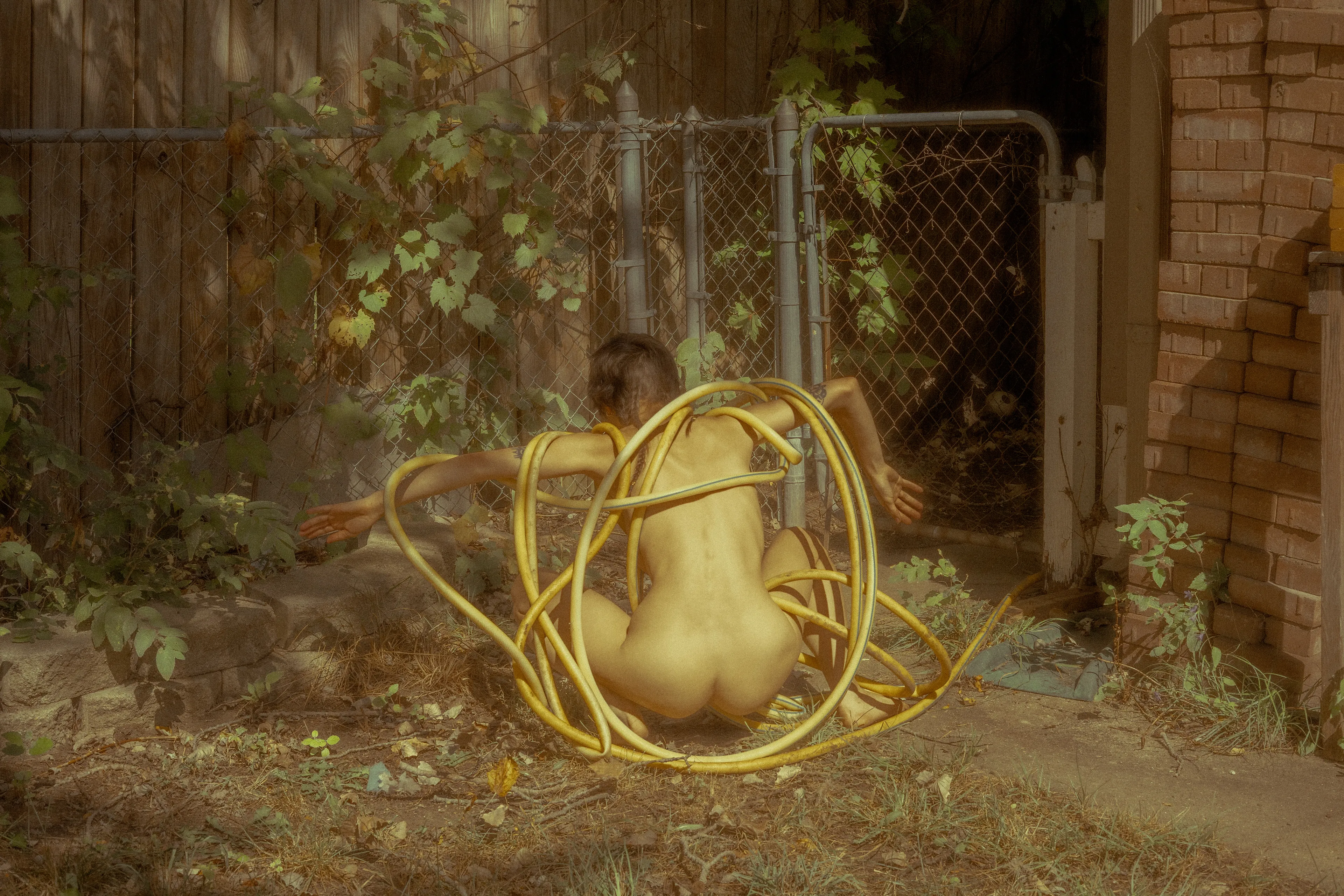 In-Between the domesticated body and the feral soul. 

On being human in a suburban fever-dream. 

Shot in August, 2021