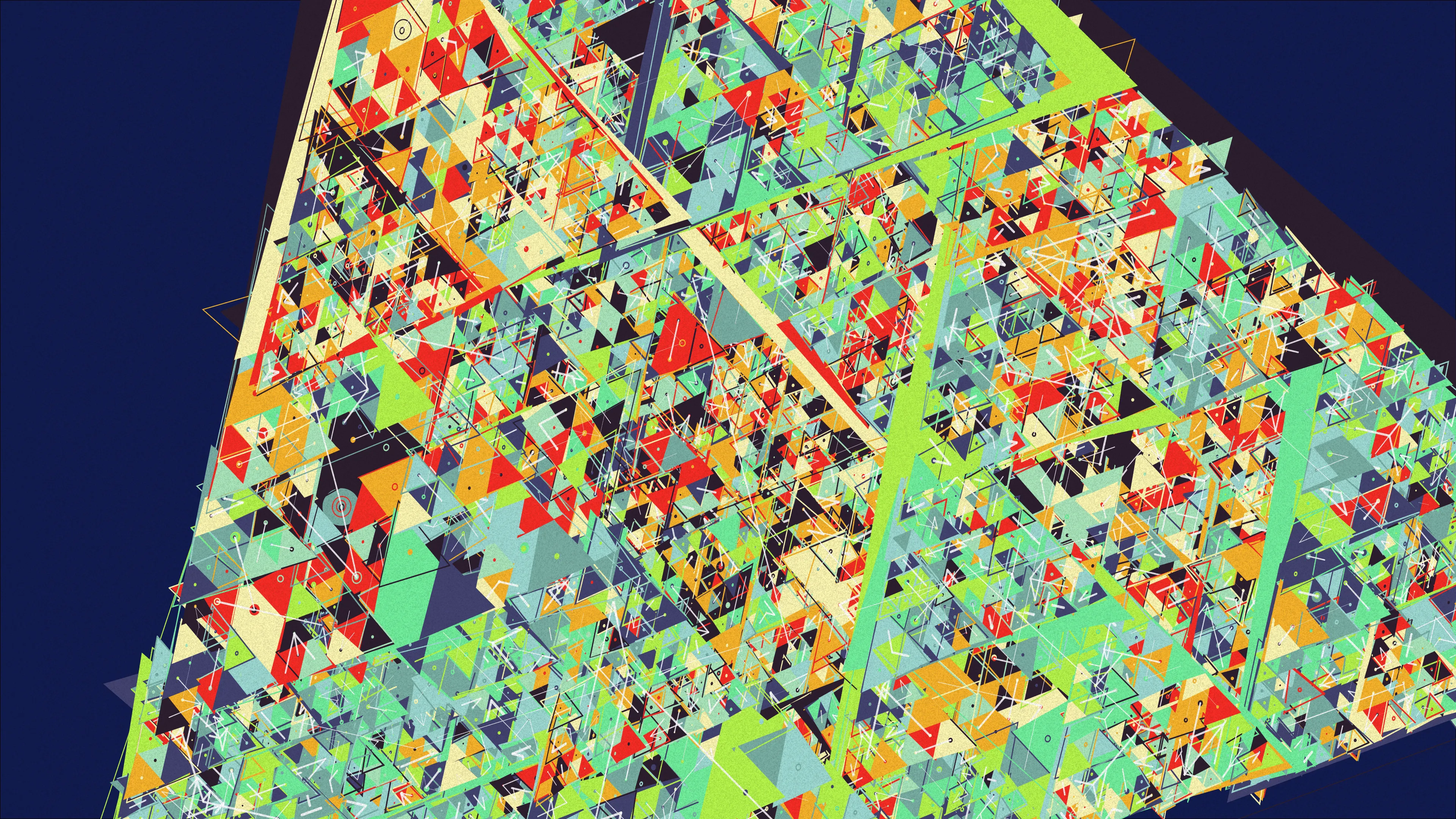 
[Che-Yu Wu | Generative Art 4K Classic series]
Classic series will only mint a maximum of 10 works per algorithm on Foundation.

Triangles are having picnics. The real world is formed by infinite polygons.
Randomly divide triangles into smaller fractions.
The work is part of recursive shape series, there’s a 50% chance to break into 4. 

Year of execution: 2020
Technical data: Algorithm Art, p5.js