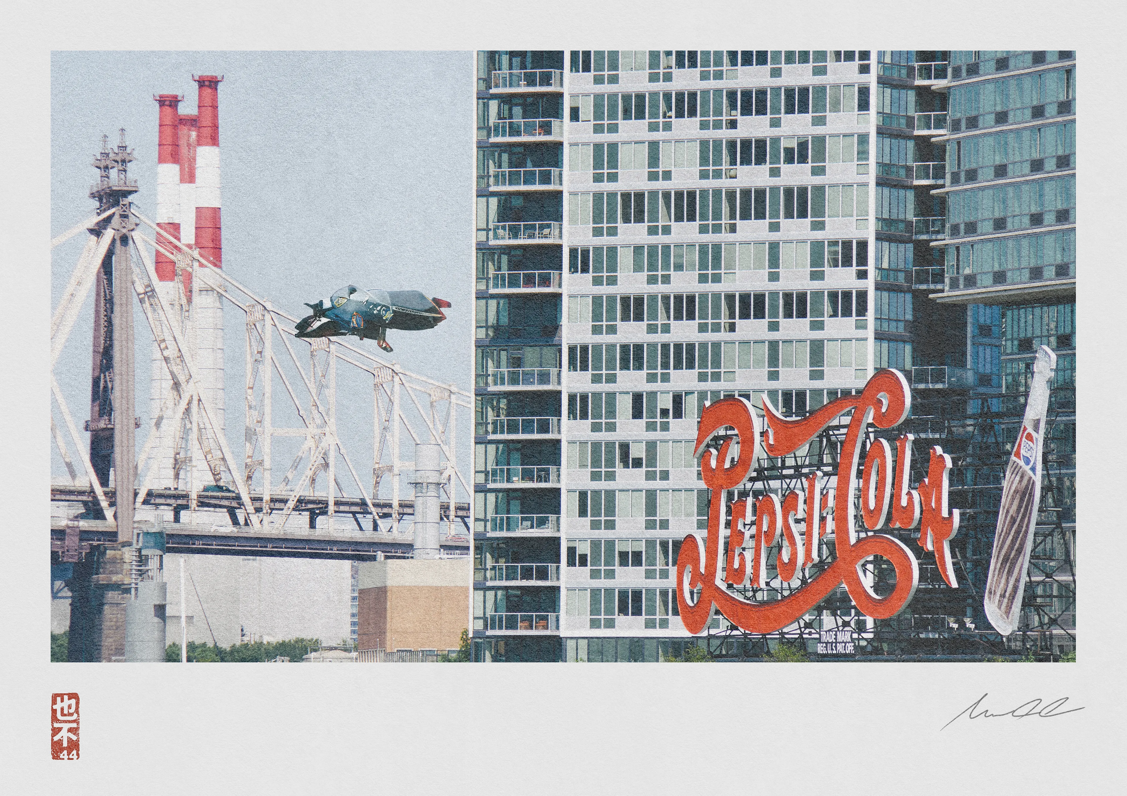 This artwork is part of my ‘Sightings’ series. I am using AI algorithms to create Unidentified Flying Objects which I then incorporate into photographs I have taken.

100% digital unless analogue photography is part of the process. Strictly 1 of 1.