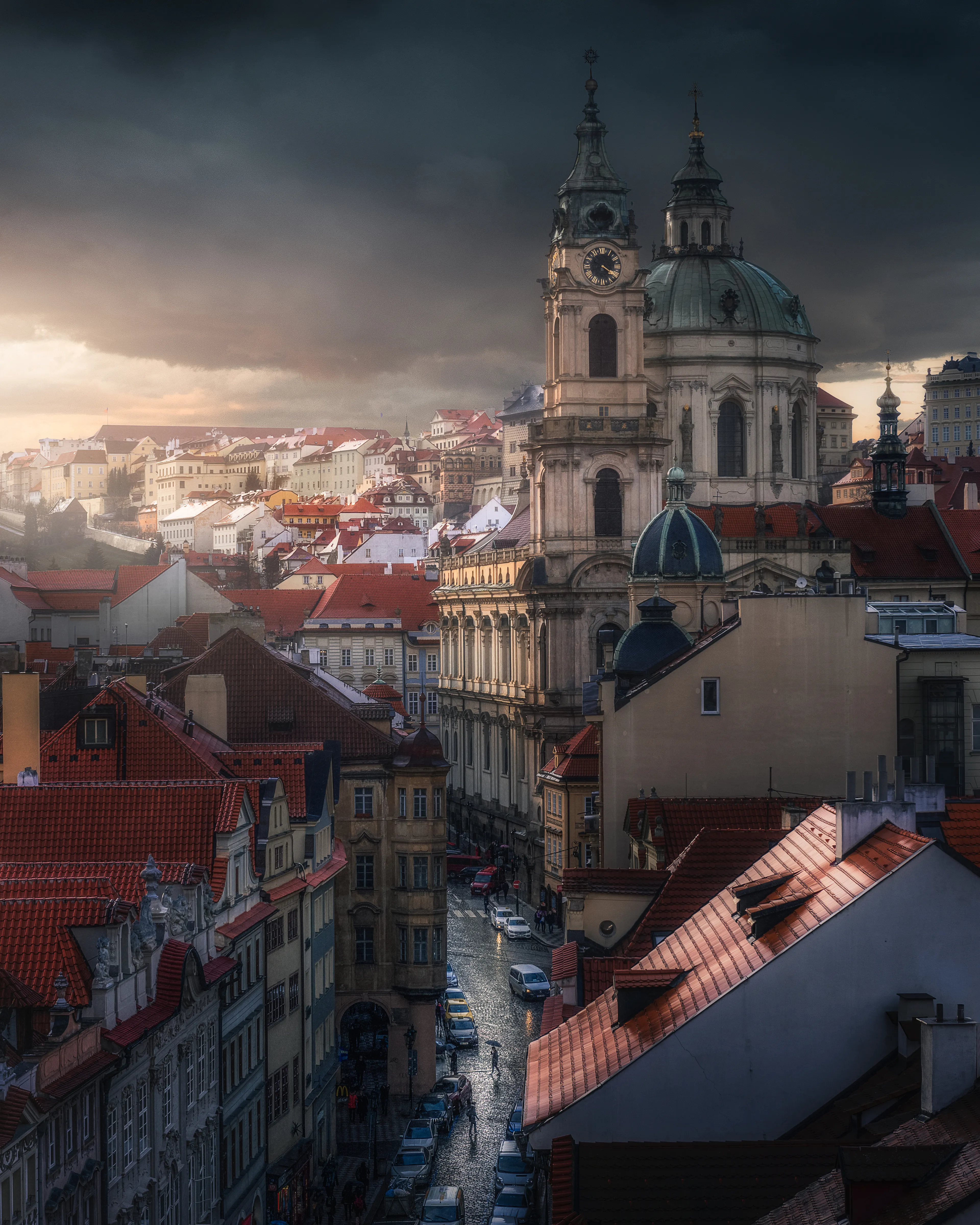 For a brief moment on a stormy afternoon in Prague, the skies parted and made way for some glorious afternoon light. In that time, I was able to capture one of my favourite images from this historic city. 