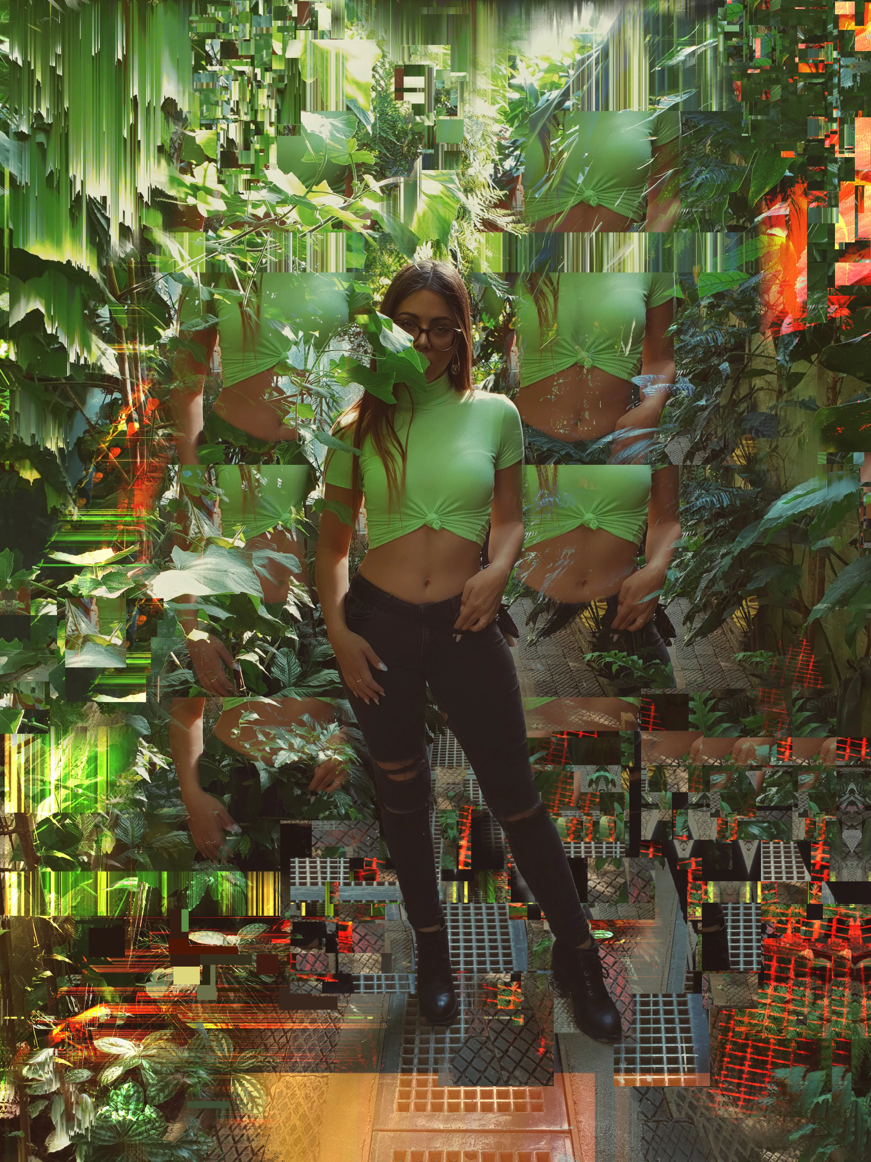 Peekaboo??
Glitch portrait of 🍏 Sara Acid Apple at Oxford Botanic Gardens.

₧ℰℰ🇰︎Å฿●● 🌴🌿🌱🍃

This NFT is an exclusive 1 of 1. Photo + Digital edits.
Winner receives 3024 X 4032 JPEG & TIFF images.