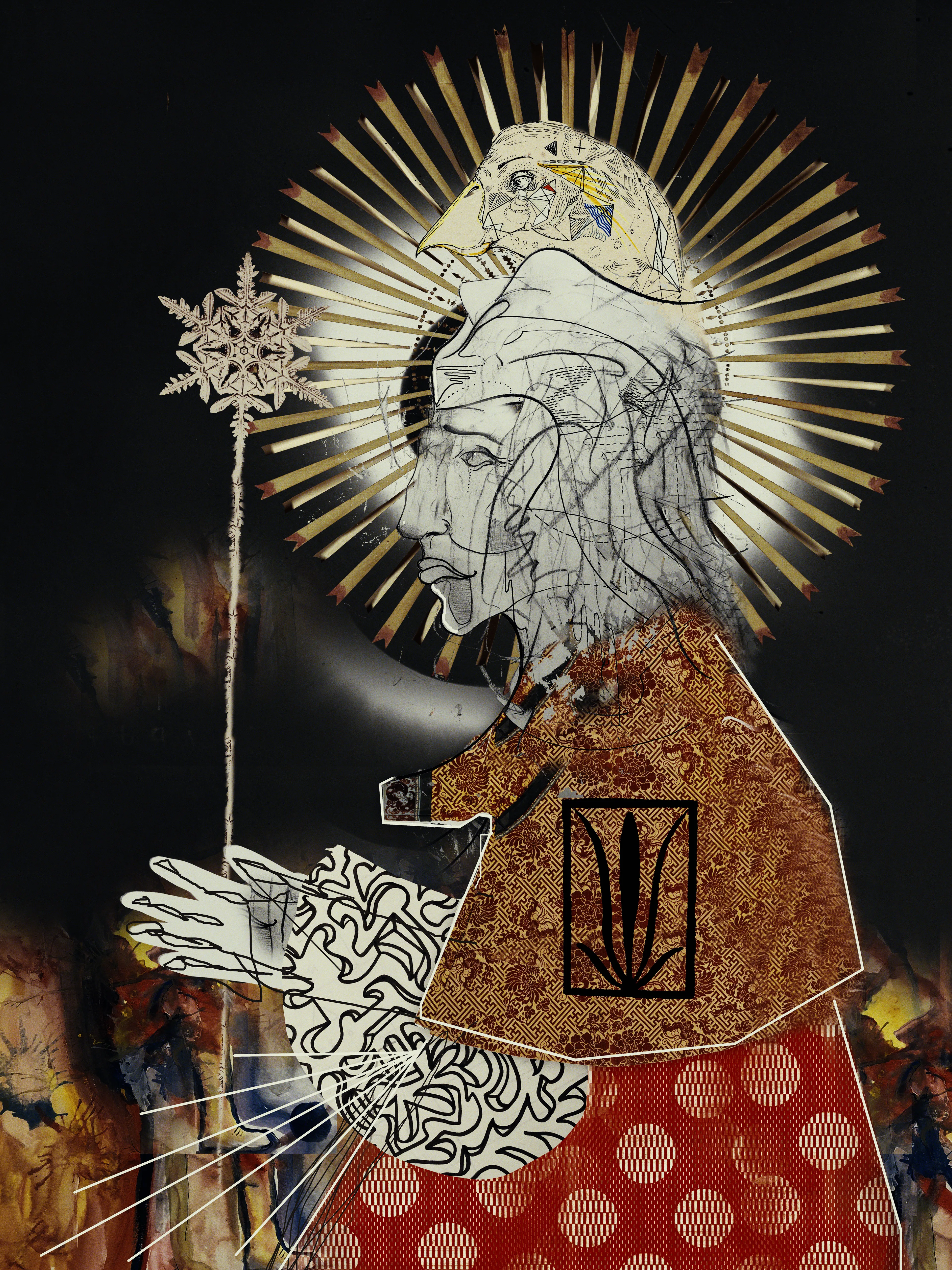 
Charcoal, ink, colored pencil, watercolor, creative commons zero images | Digital Assemblage | 2021

4000x5333