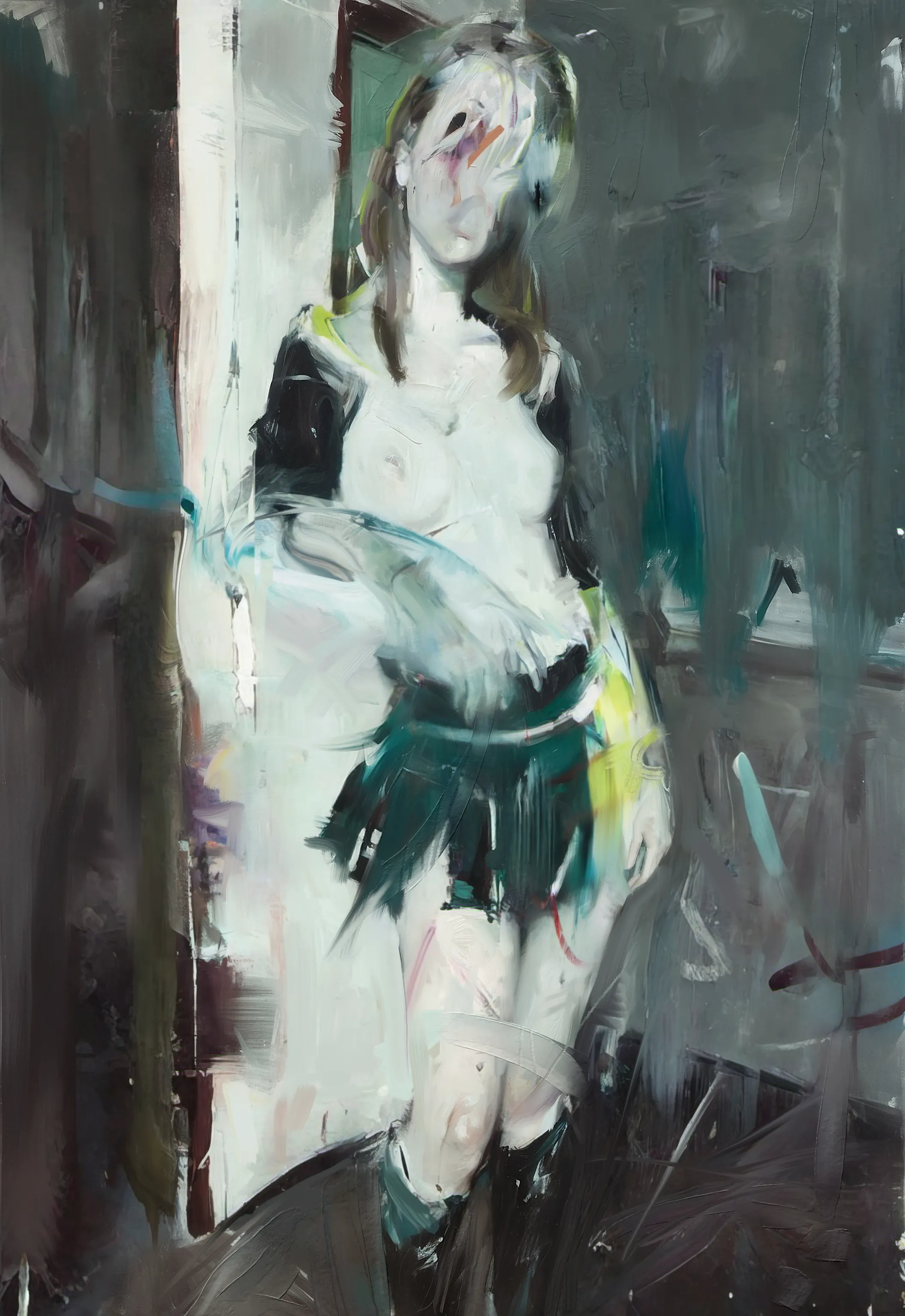 A digital painting created with collaboration of AI.