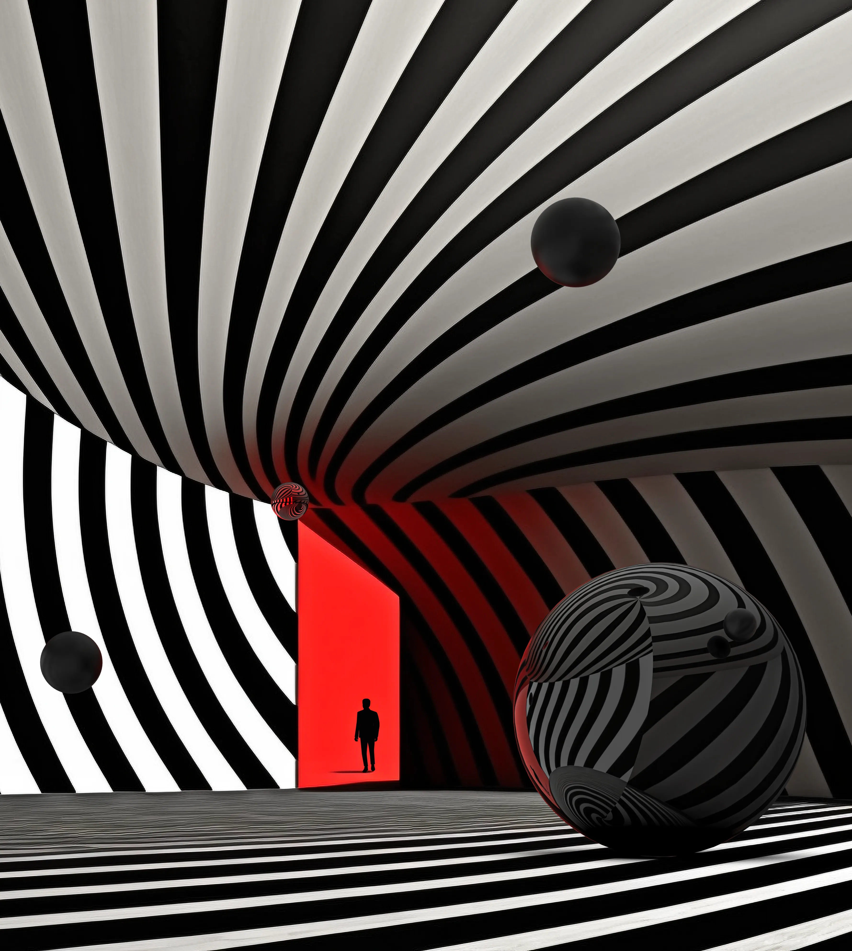 Digital painting generated with Midjourney (Artificial Intelligence) and post produced in Photoshop by The Black Void - 2023

3558 × 3971 px

"Entering into your conscience you see faults you had no memory of but they are exactly there waiting for you"
