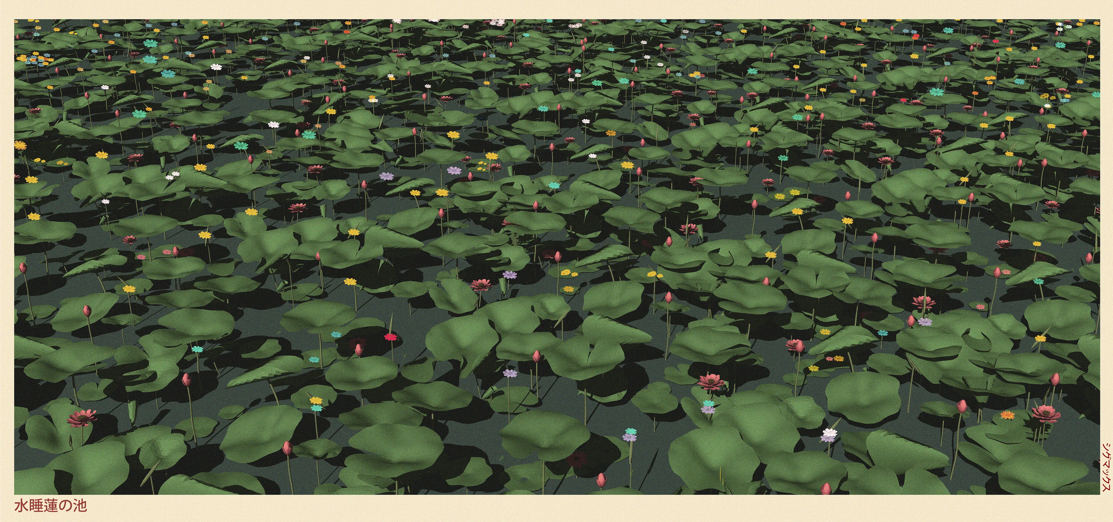 "The pond does not question its purpose
As we humans often do,
Yet teaches us to float with grace.
Between two worlds we exist—
Like these flowers, material yet spiritual,
Bound to earth while reaching for heaven.
In the floating world of impermanence,
We find our reflection in these silent waters—
A thousand lives blooming in perfect harmony."


[ Water Lily Pond- captures the tranquil beauty of a serene pond, where vibrant water lilies in shades of pink, white, and yellow float gracefully atop lush green lily pads. The still water reflects the delicate blooms, creating a harmonious natural scene that exudes peace and timeless elegance. ]