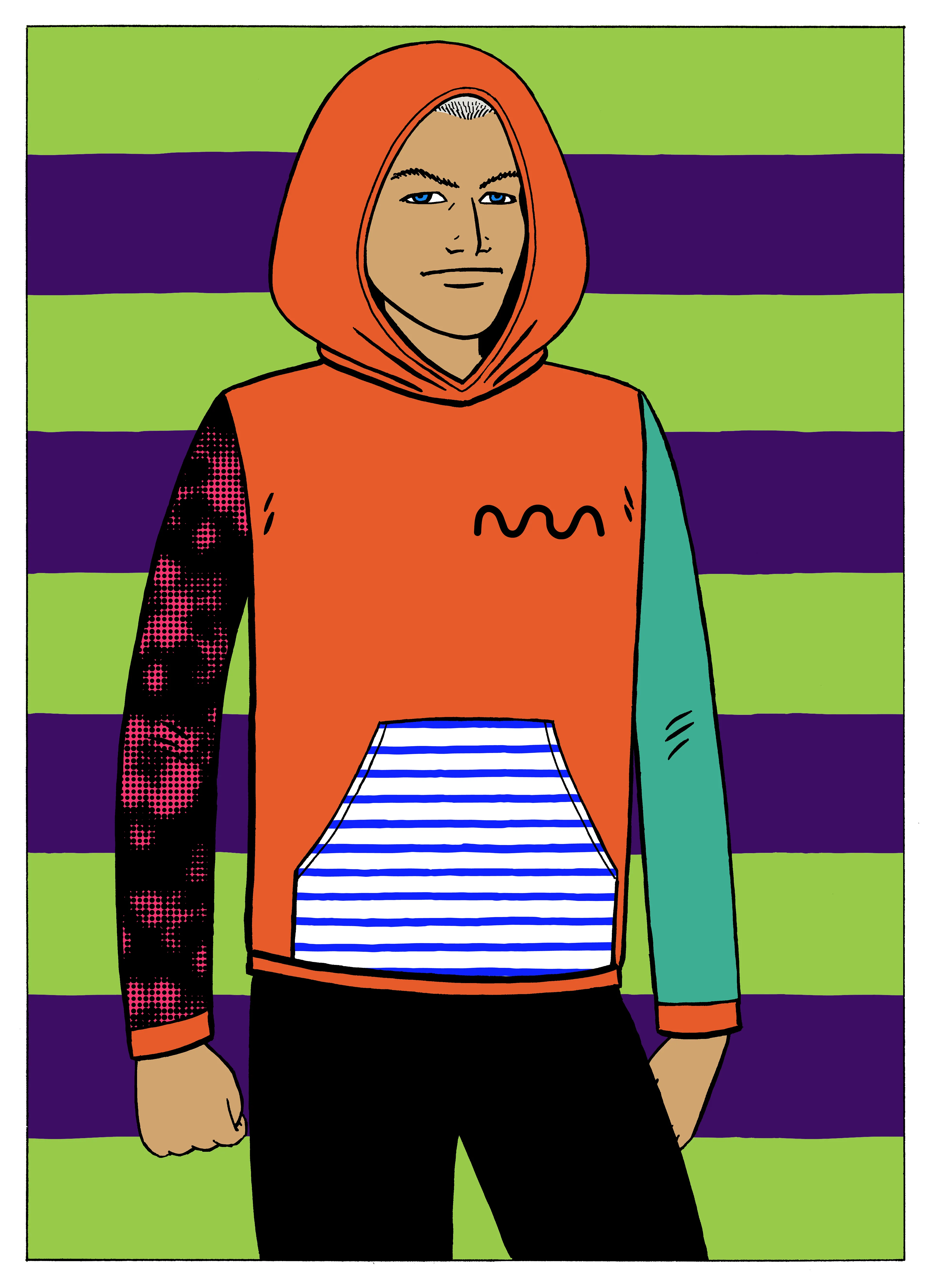 For our earliest supporters, 80 NFTs consisting of 40 hand-drawn original characters created in collaboration with legendary comic book artist, Gilbert Hernandez (of “Love & Rockets” fame), each wearing an algorithmically generated hoodie.