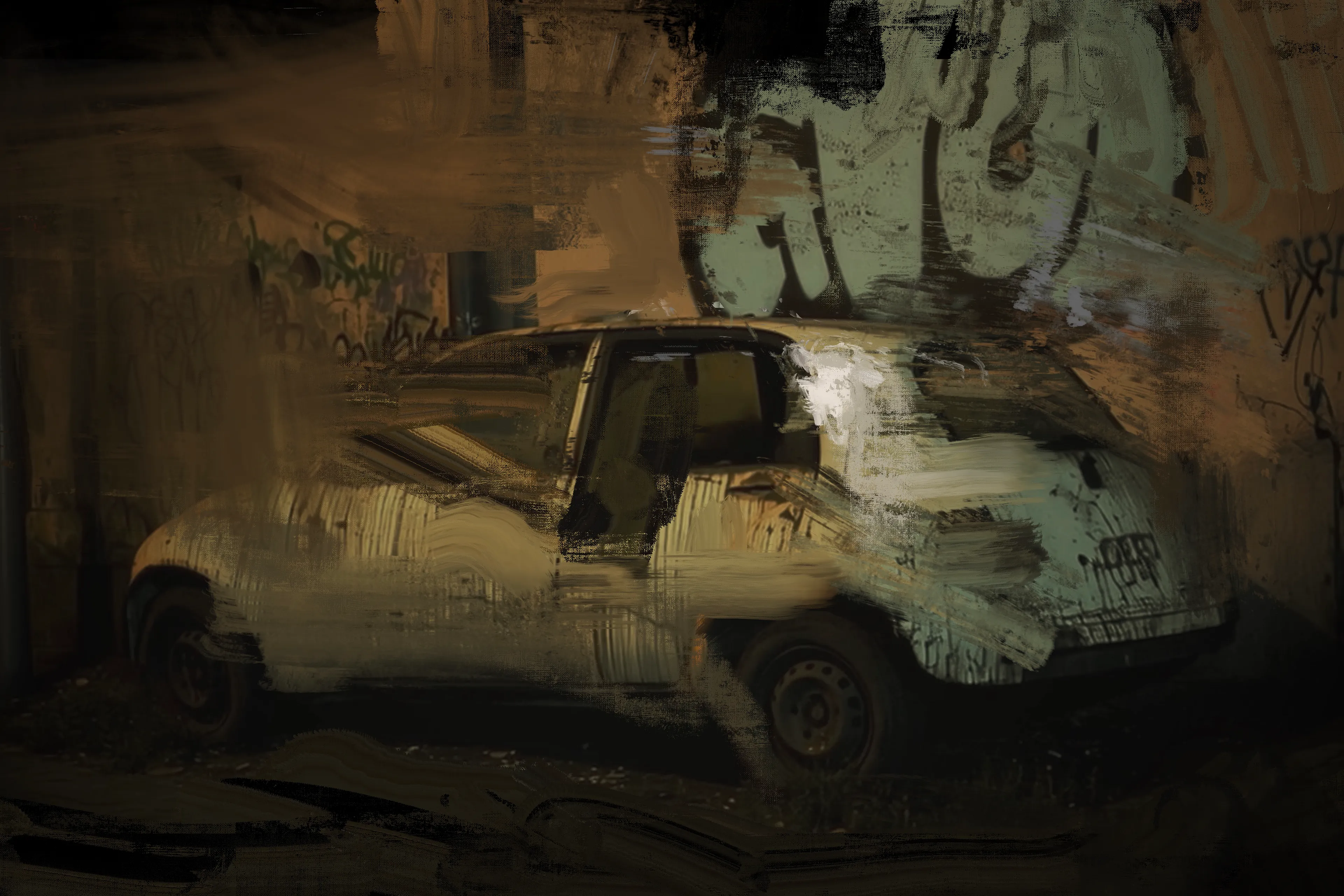 Technocrats Rule I Parked

Film Still Painting 16

Post Painting

Circa 2025