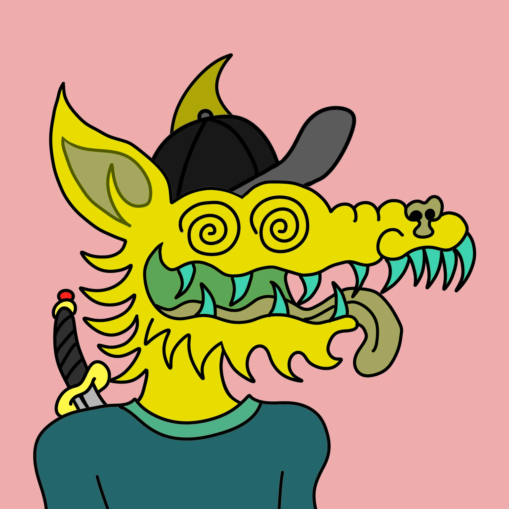 5 k CC0 wolves | drawn by hand, generated by code and curated by the artist | no roadmap, you own the art | !AWOO