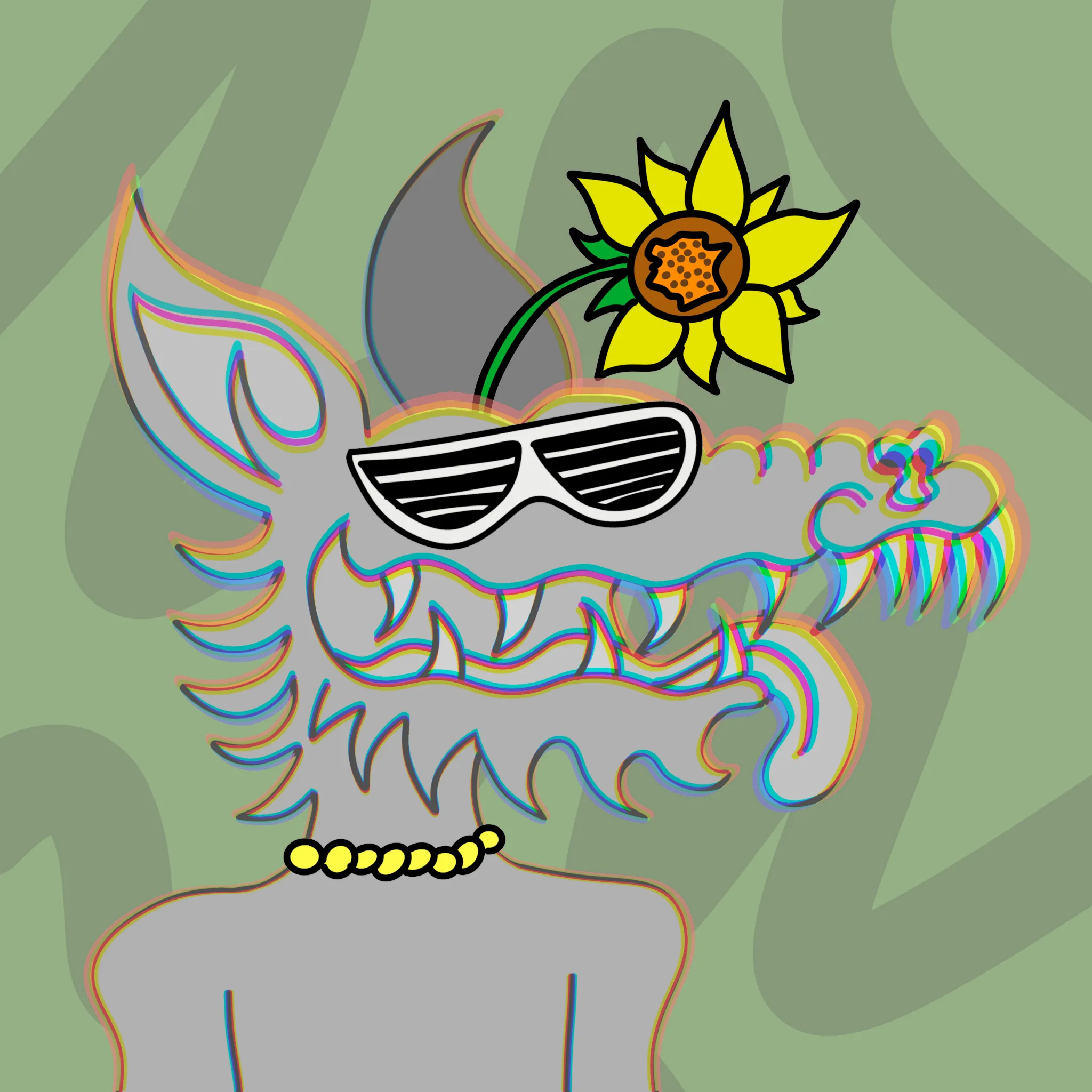 5 k CC0 wolves | drawn by hand, generated by code and curated by the artist | no roadmap, you own the art | !AWOO