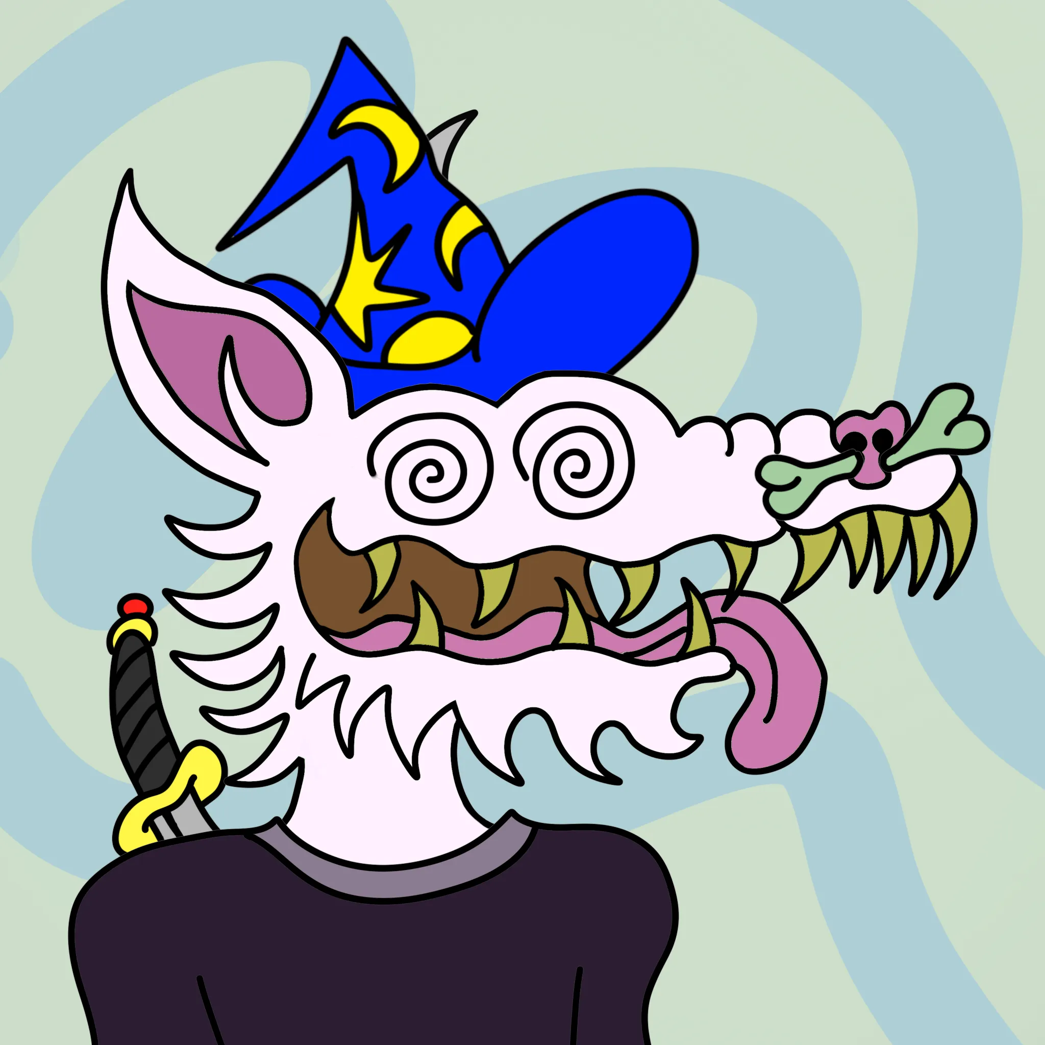 5 k CC0 wolves | drawn by hand, generated by code and curated by the artist | no roadmap, you own the art | !AWOO