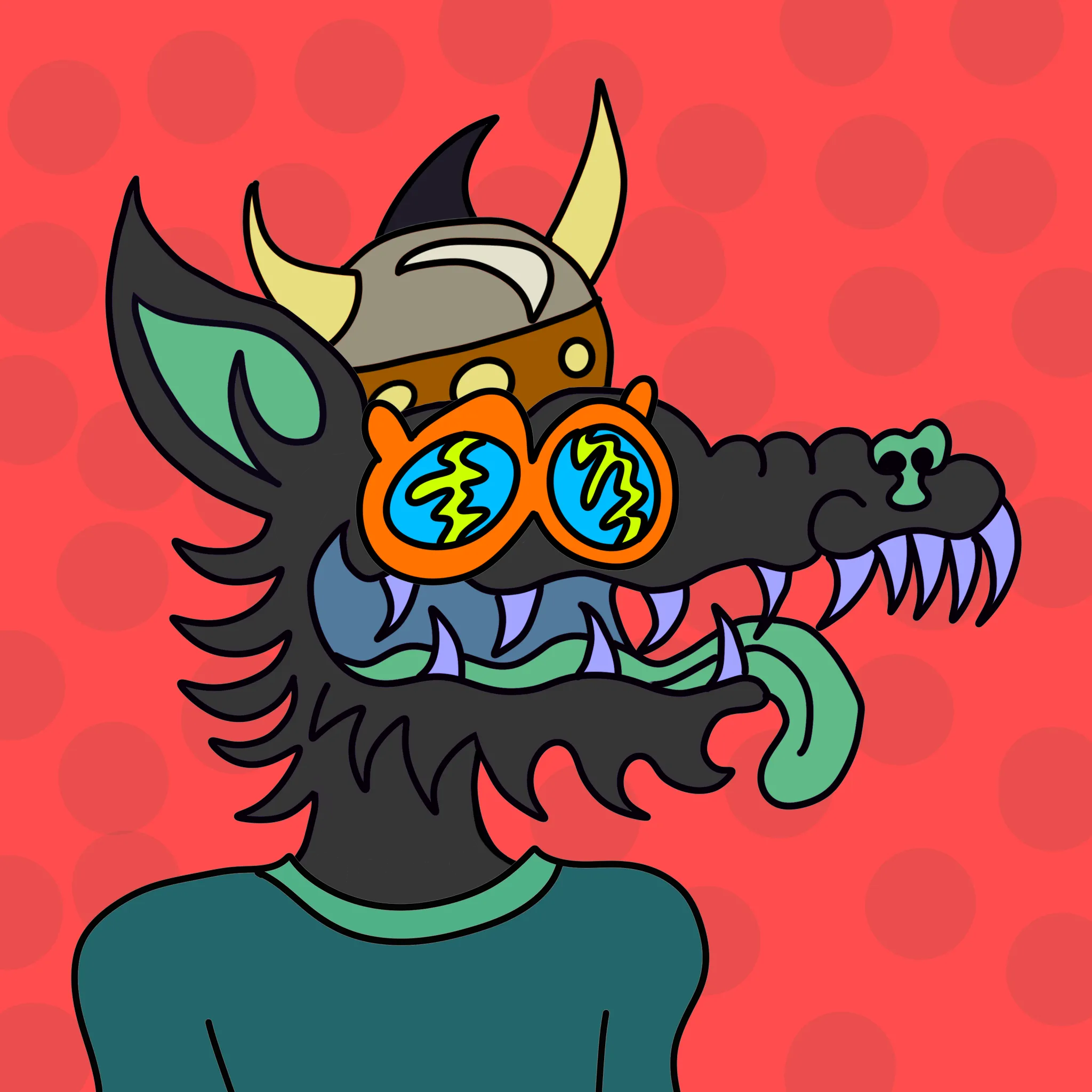 5 k CC0 wolves | drawn by hand, generated by code and curated by the artist | no roadmap, you own the art | !AWOO