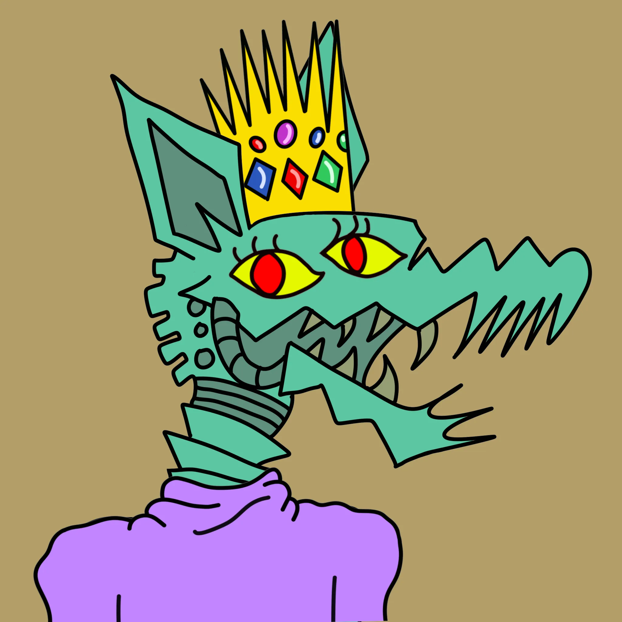5 k CC0 wolves | drawn by hand, generated by code and curated by the artist | no roadmap, you own the art | !AWOO