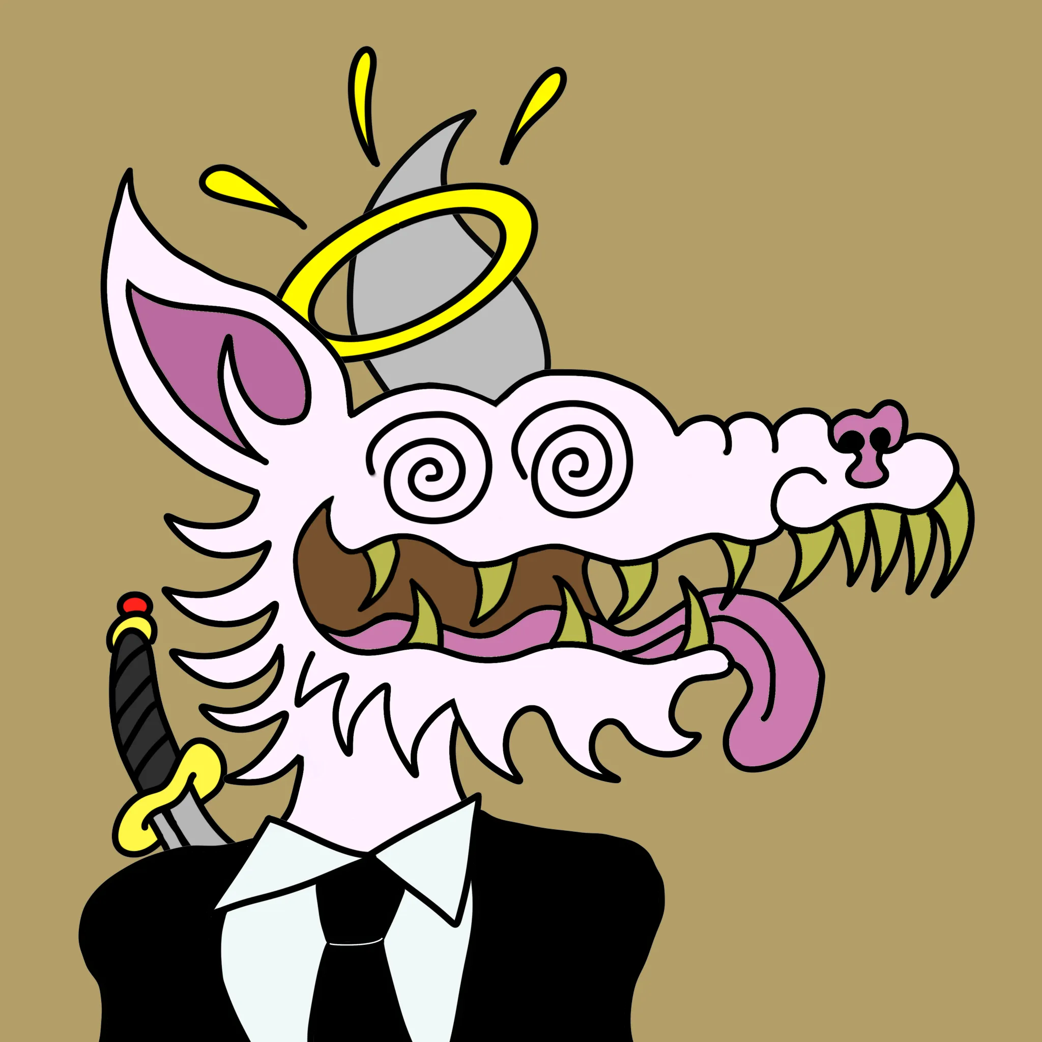 5 k CC0 wolves | drawn by hand, generated by code and curated by the artist | no roadmap, you own the art | !AWOO